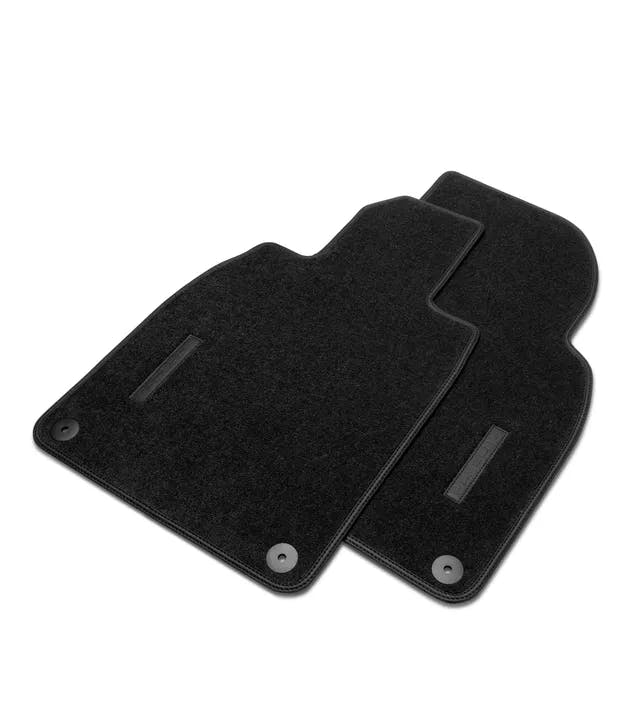 Floor mats with leather edging - 911/718