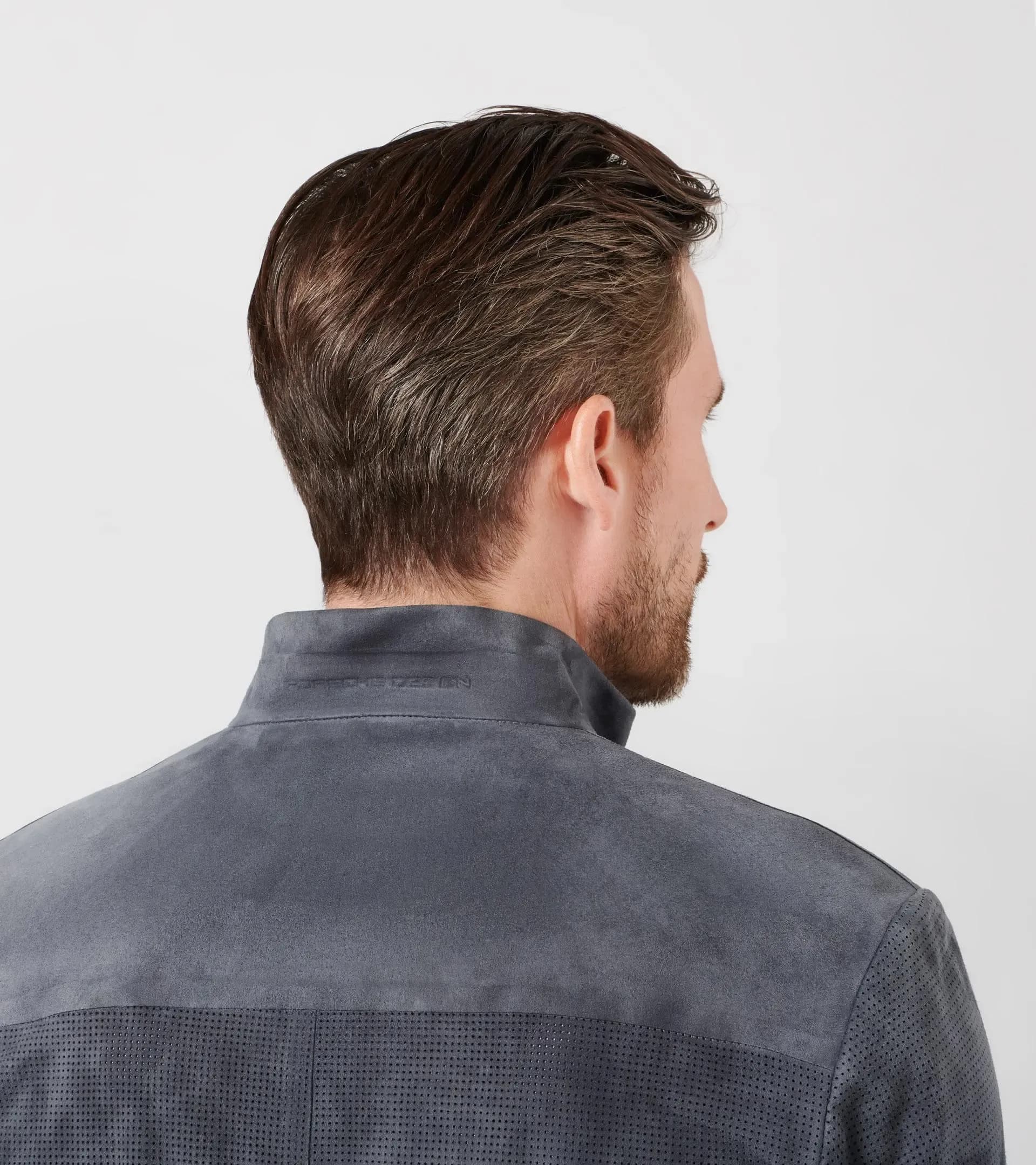 Perforated Goat Suede Leather Jacket 3