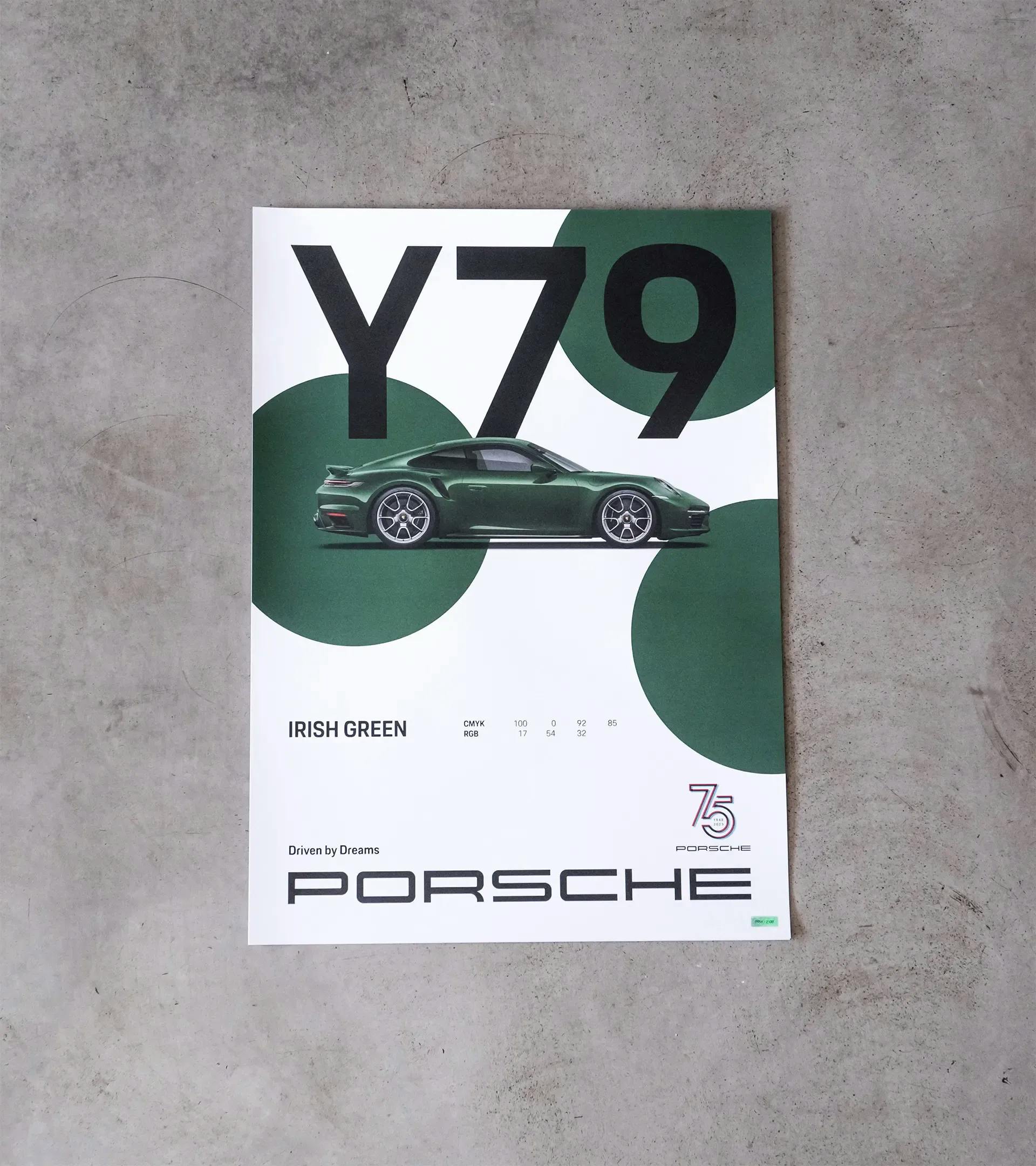 Porsche 911 RS Black Limited Poster