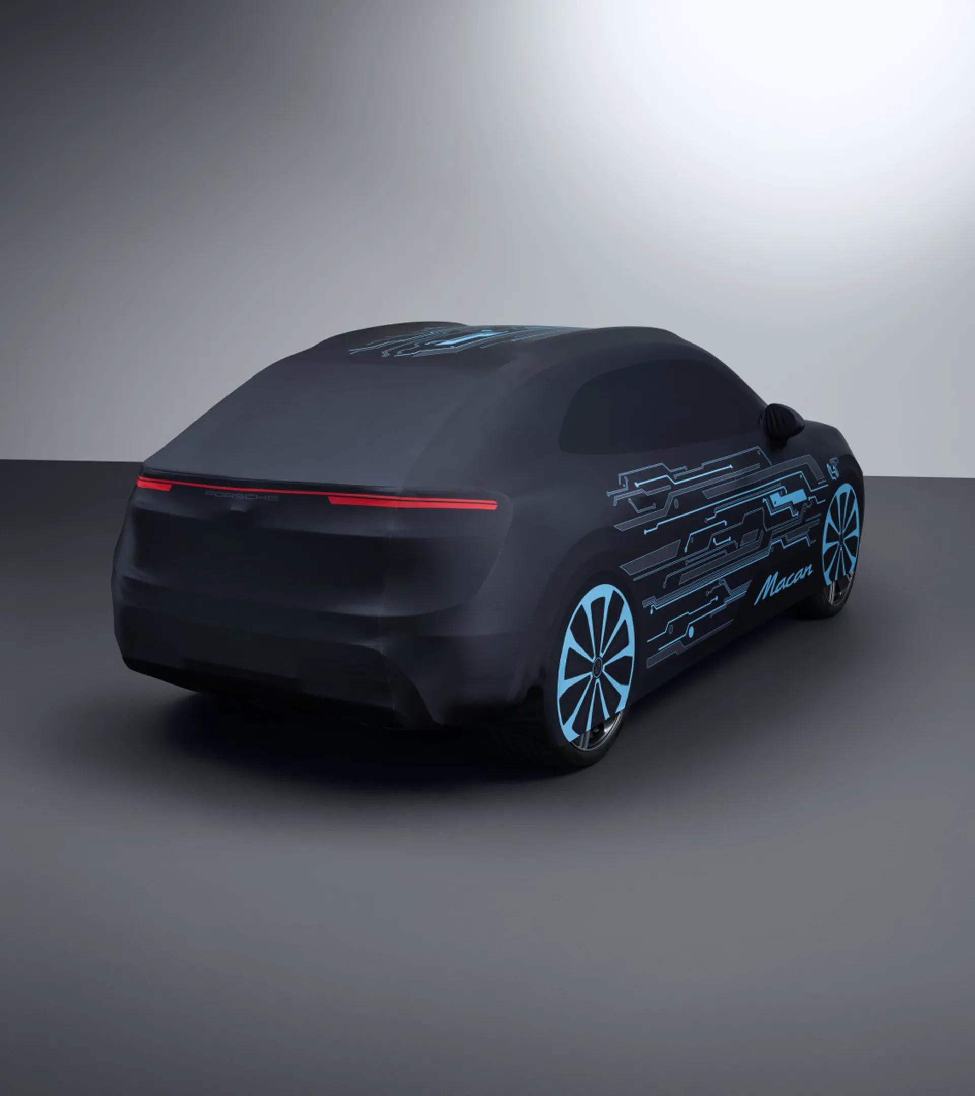 Indoor car cover with 'electric' design - Macan Electric thumbnail 1