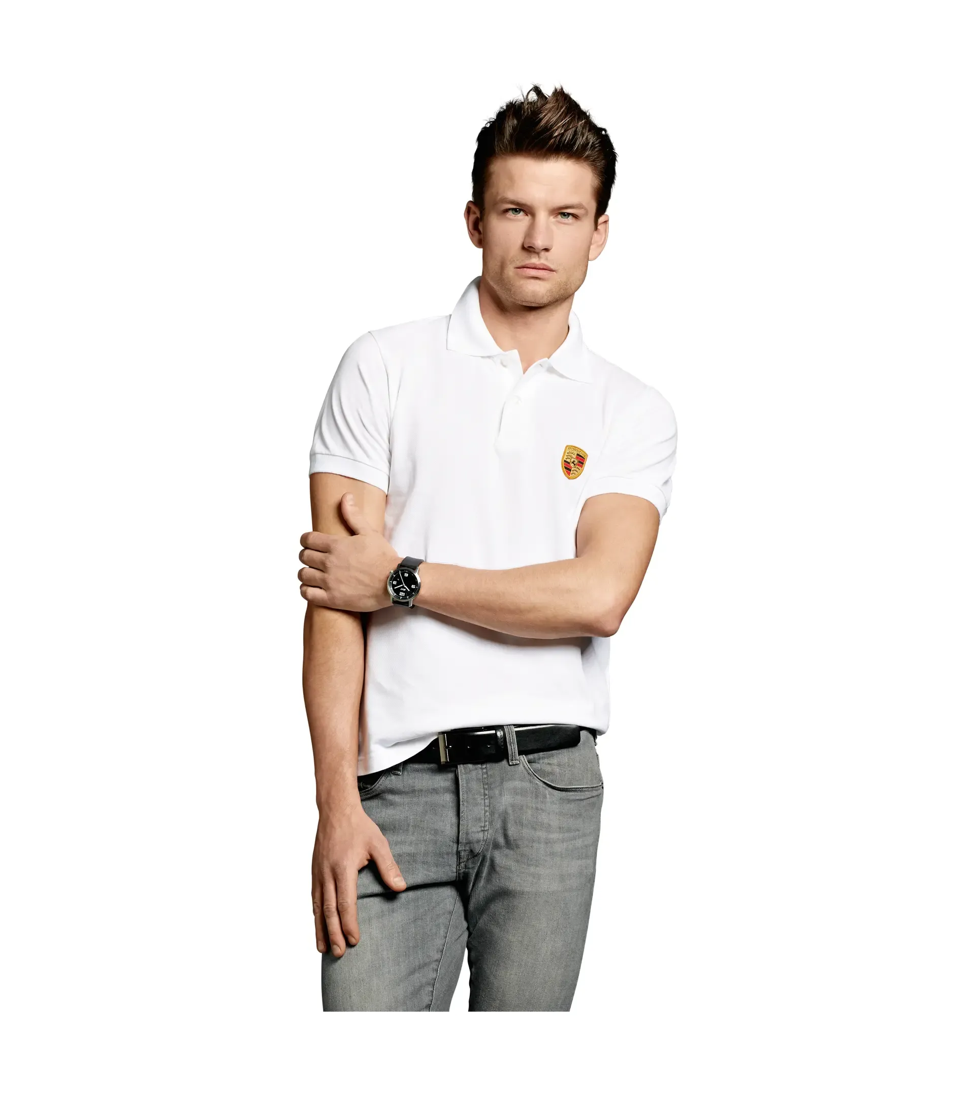 Porsche polo shirt with crest sale