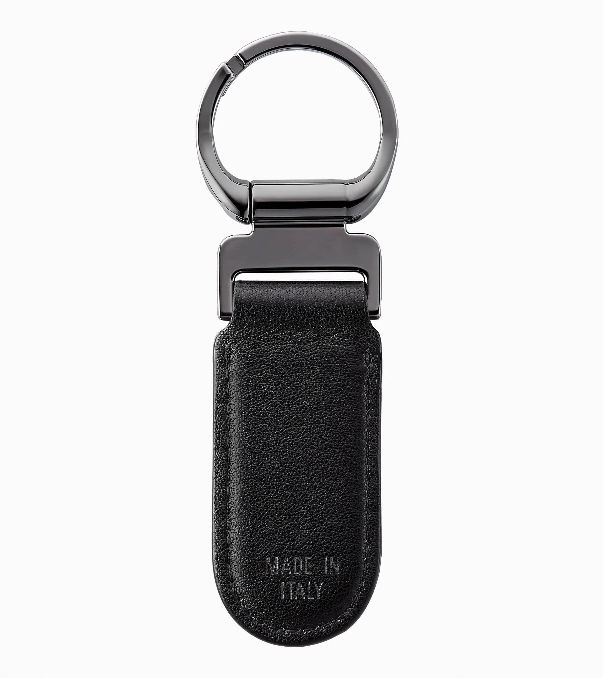 Leather Key Ring (Keychain) Black / Oval|Matworks