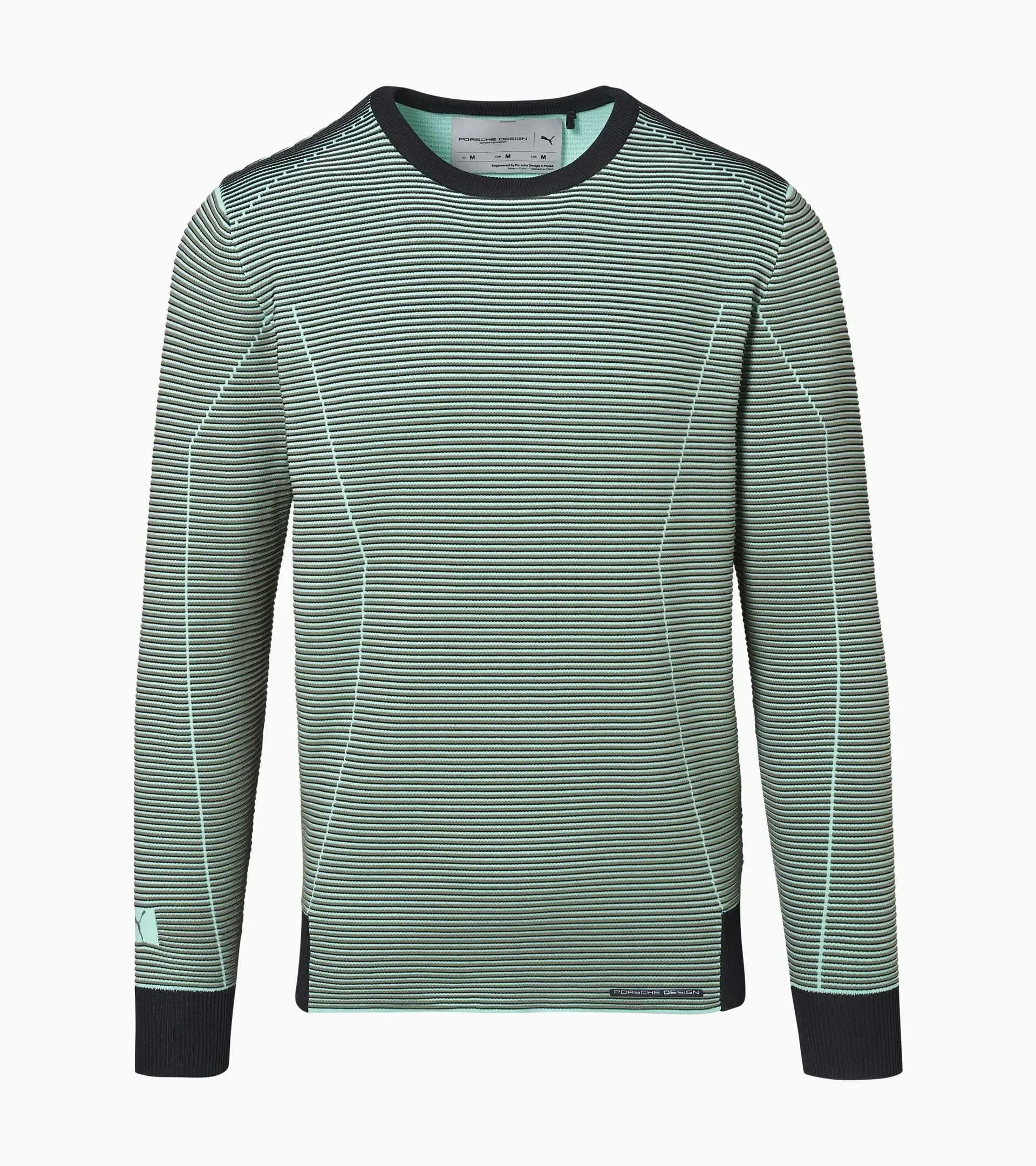 Pull technique côtelé ras du cou 1