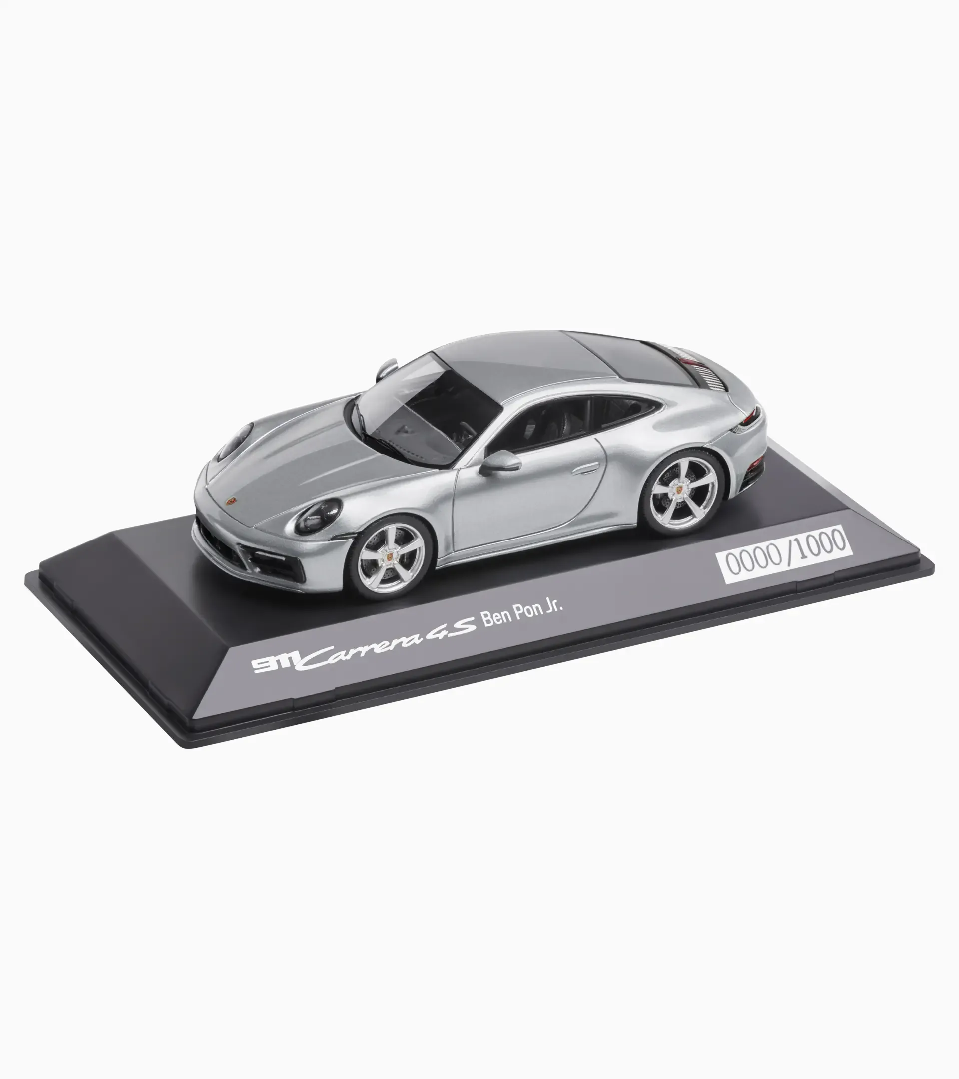 Porsche Schlüsselanhänger mit Porsche Emblem - Carrera weiß