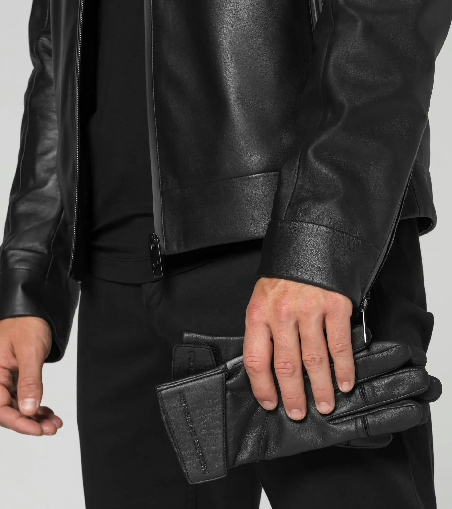 Gants en cuir noir spécial smartphone femme - Maroquinerie en ligne