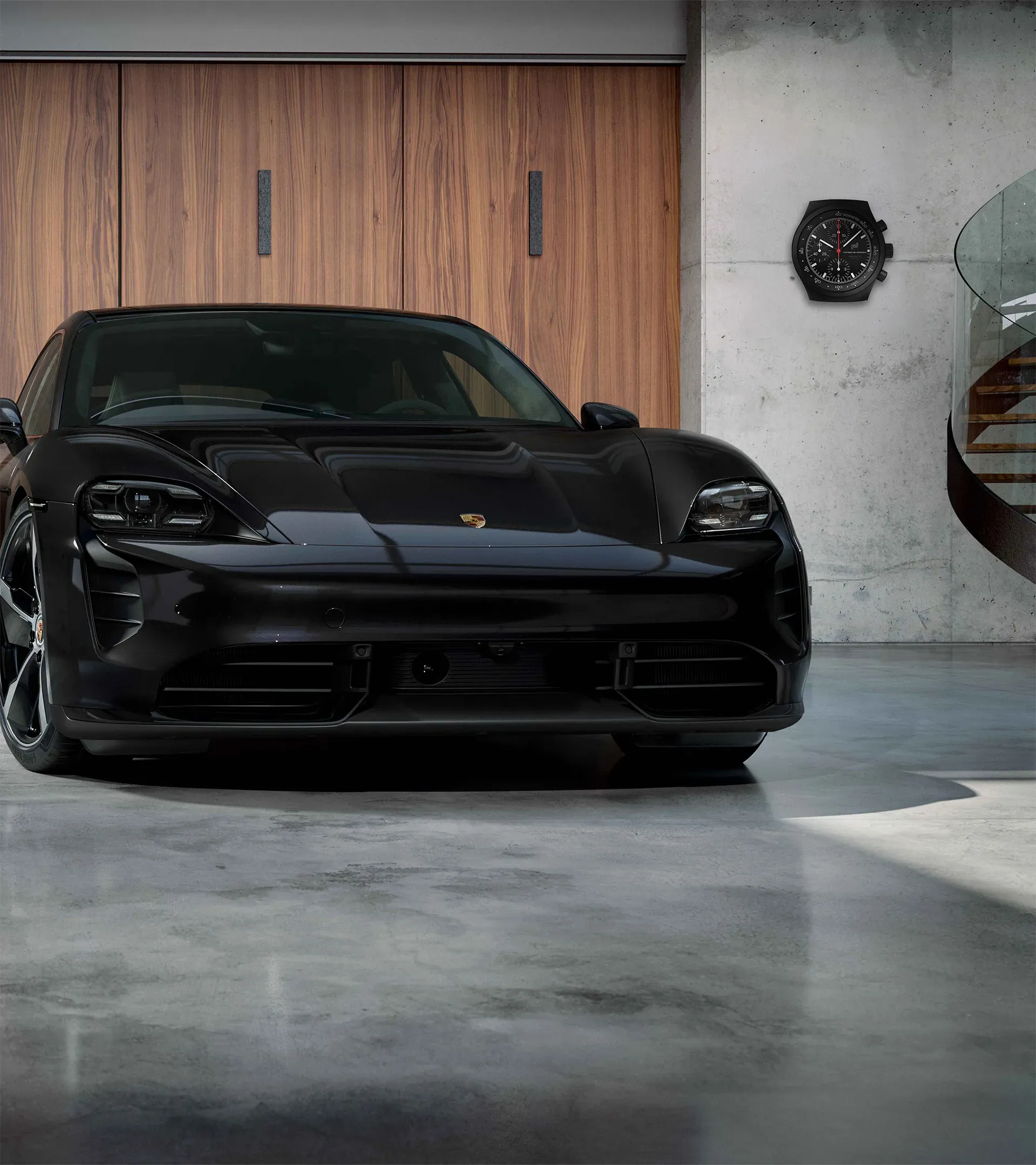 Chronograph 1 All Black Wall Clock 3