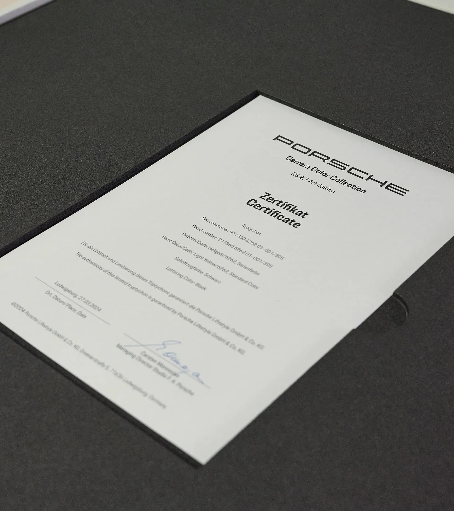 Wandbild – Carrera Color Collection  – Limited Edition 8