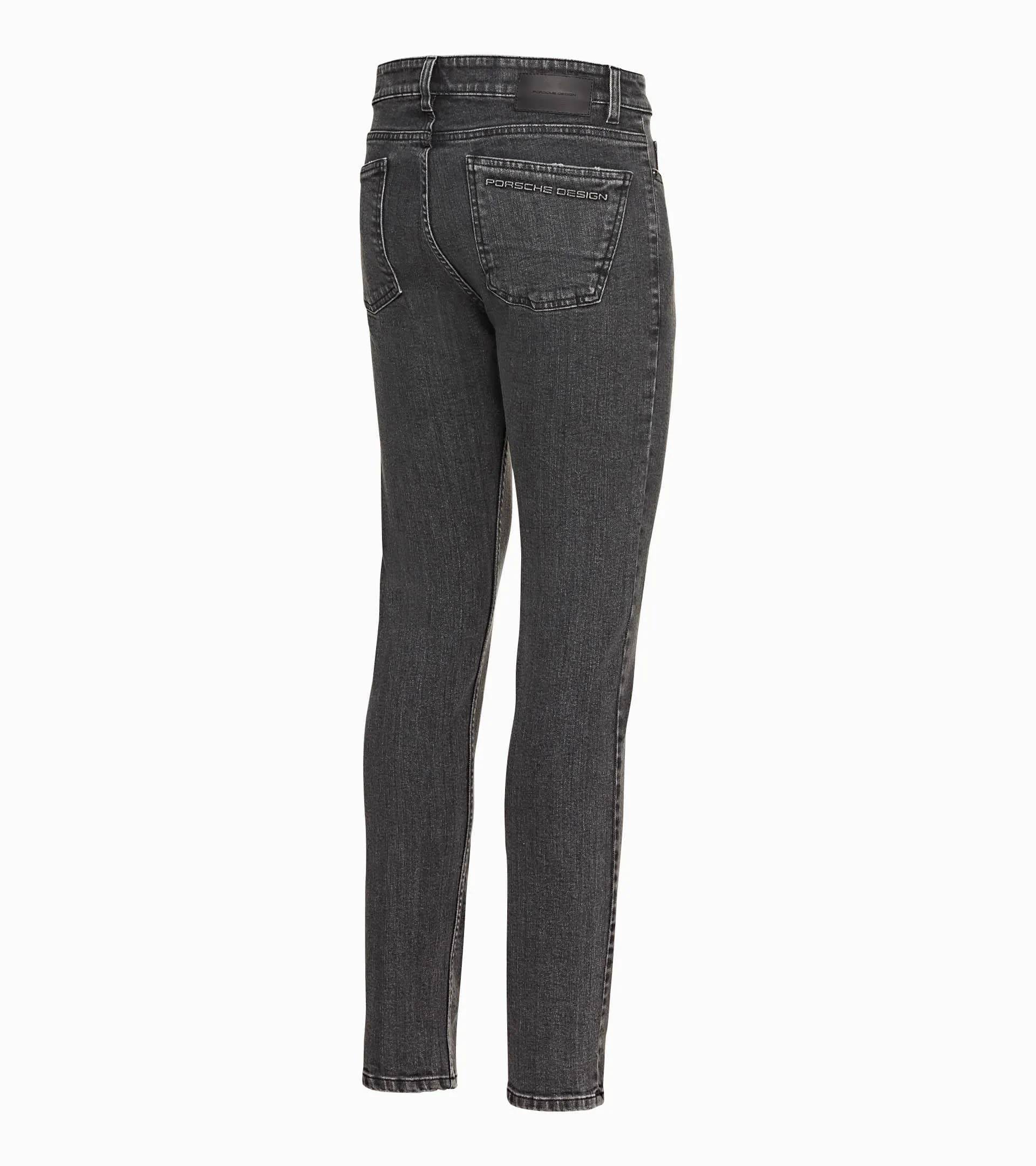 Grey Treated Denim Pantalons thumbnail 1