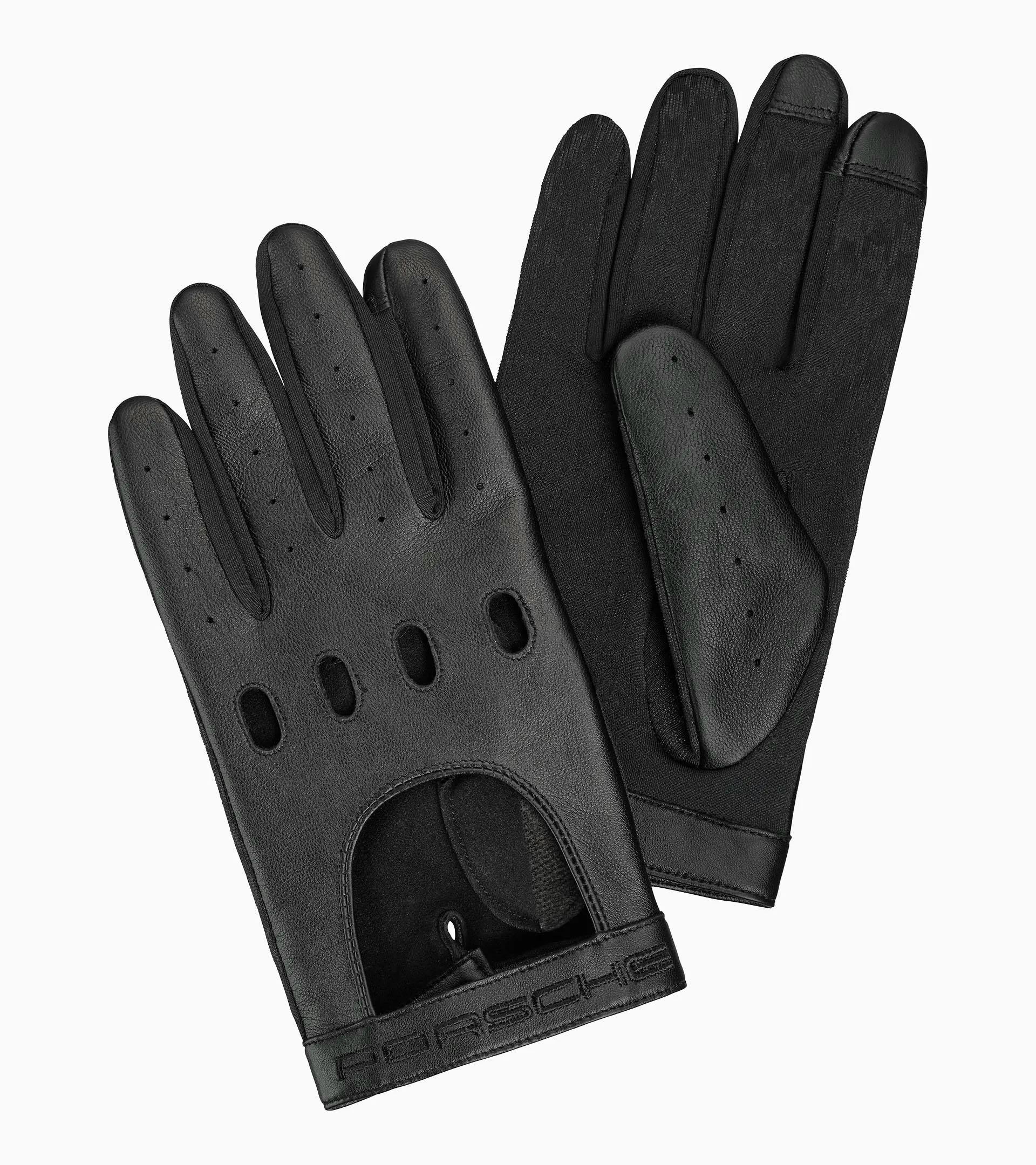 Hermès Brown Square Stitching Detailing Gloves Lambskin Leather