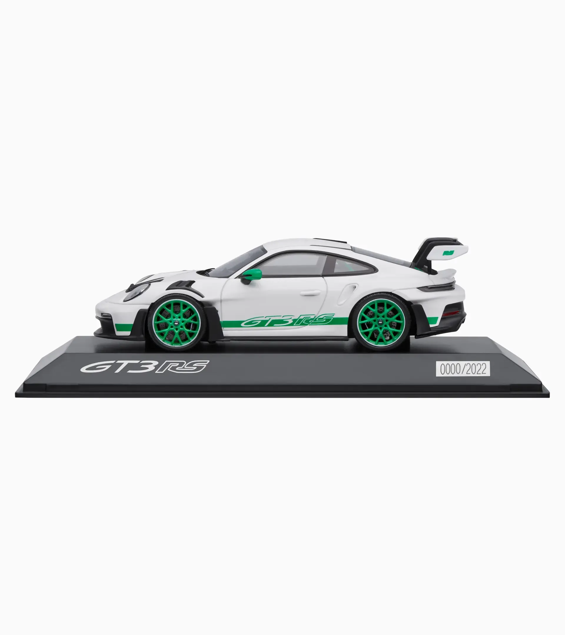 Mini GT #630 Porsche 911 (992) GT3 RS – White with Pyro Red Accent Package  (preorder)