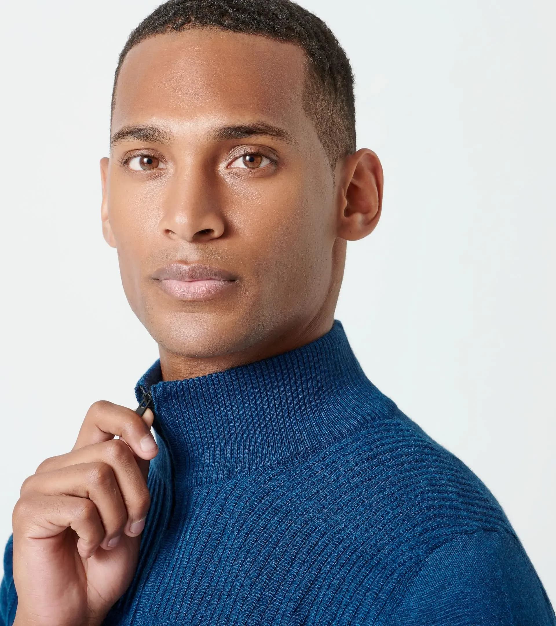 Mock Neck Zip Sweater 4