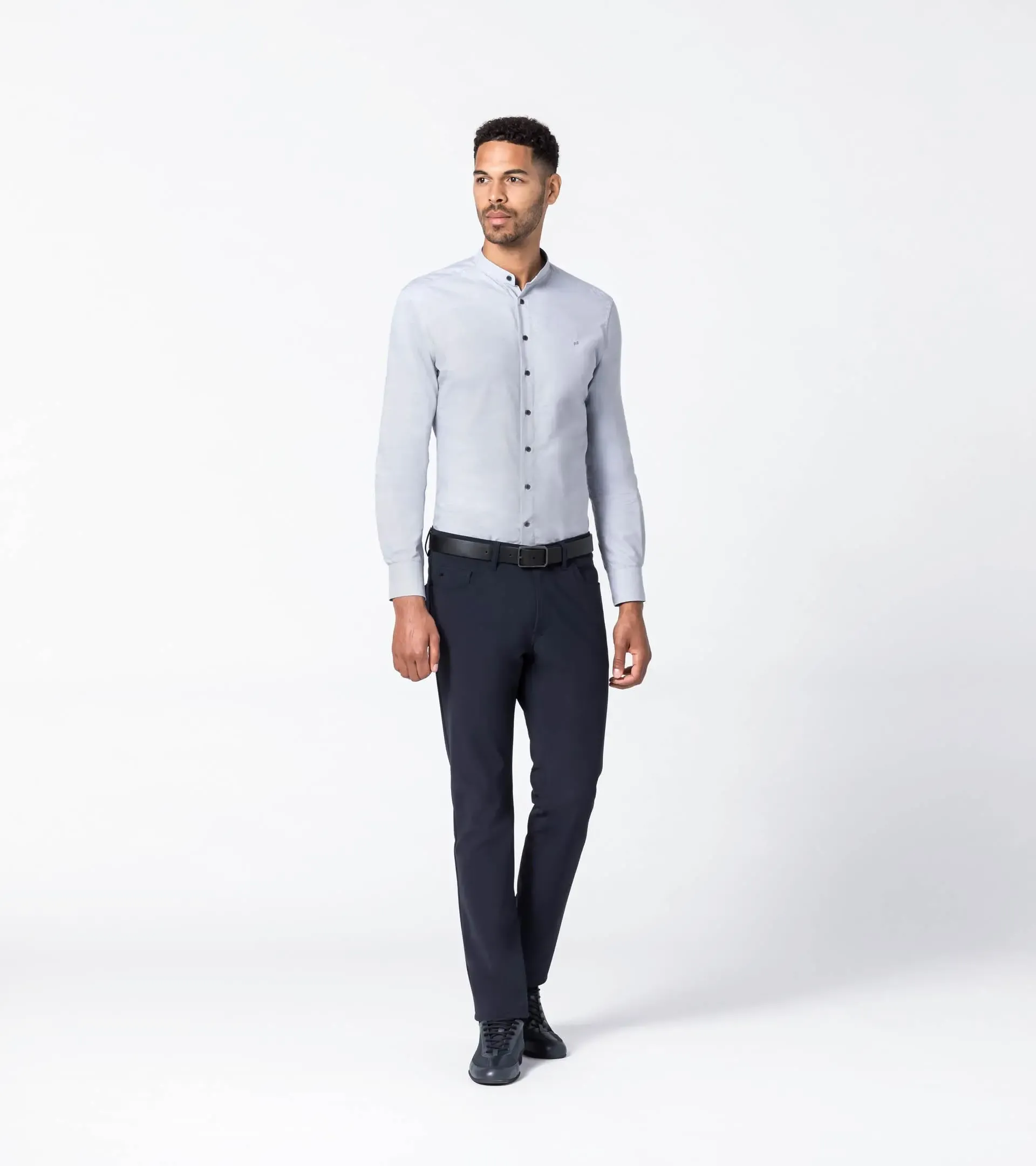 Sustainable Stand Collar Chemisier 5