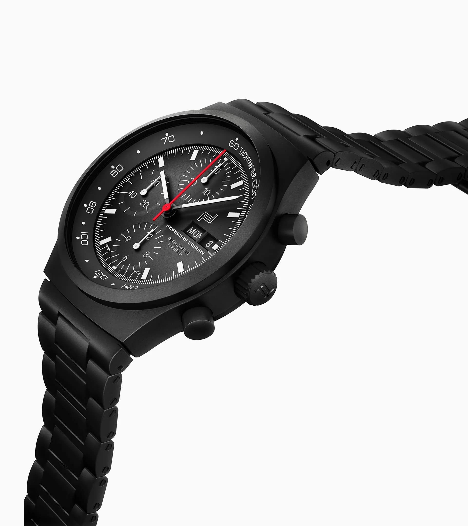 Set Chronograph 1 - All Black Numbered Edition avec Bracelet en tissu/cuir Ennstal-Classic 2024 thumbnail 6