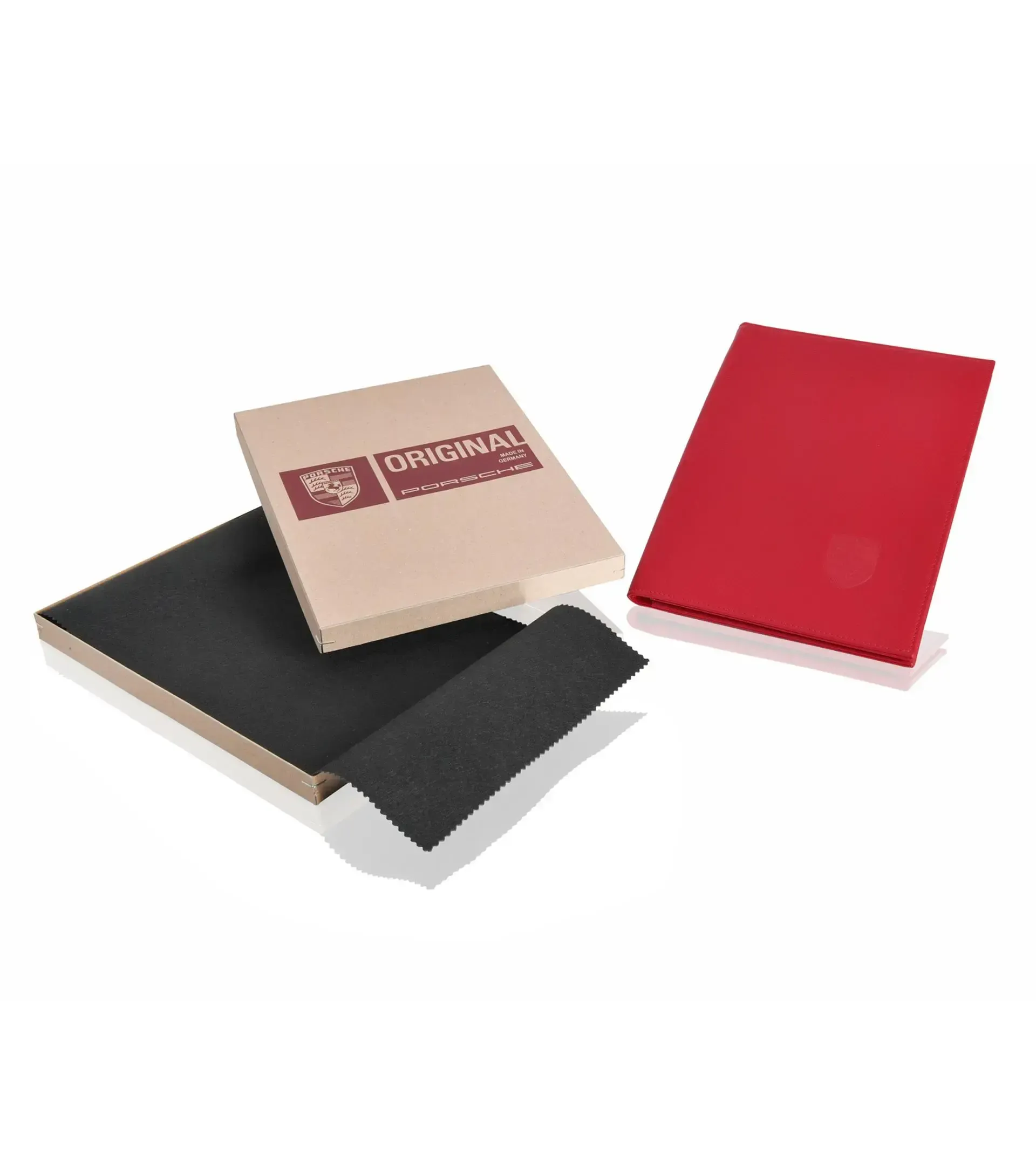 Black leather vehicle document folder for Porsche 911, 959, 944, 968 and 928 thumbnail 1