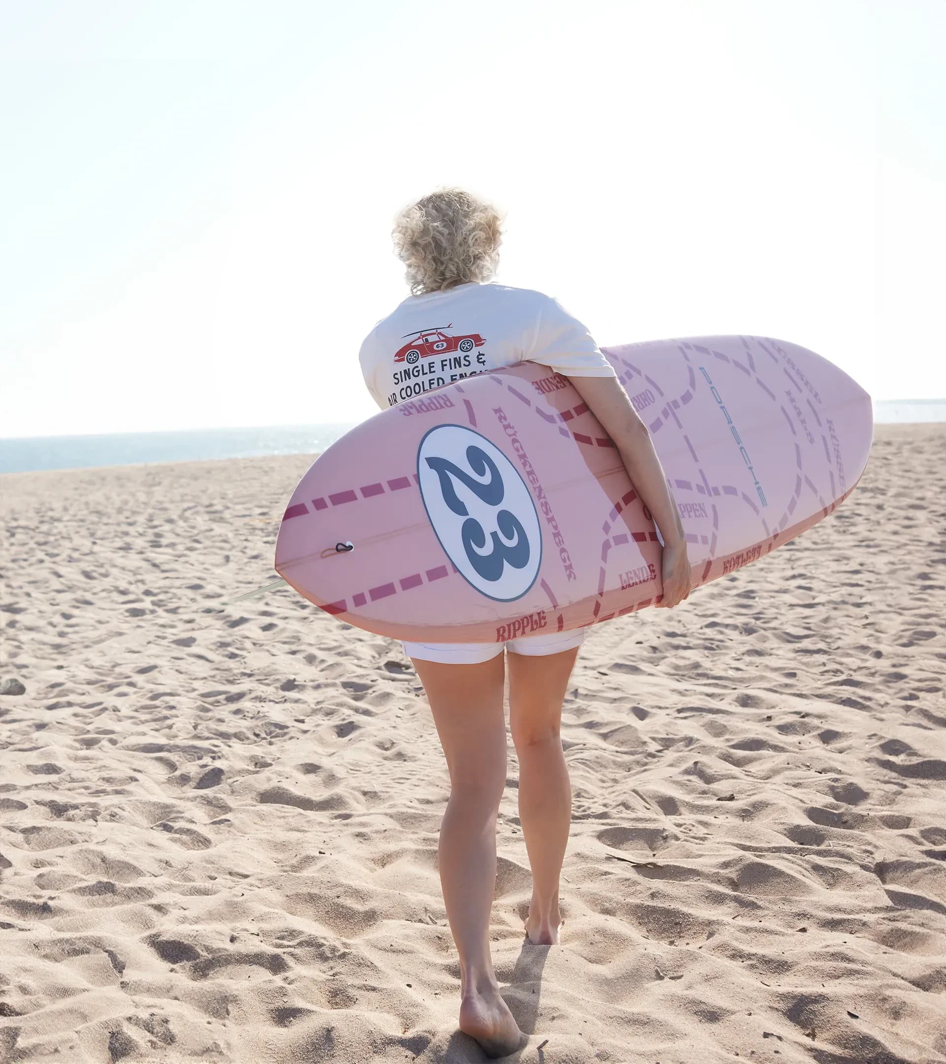 Custom-made Porsche x Almond The Surf Thumb Surfboard (9' 11") 6