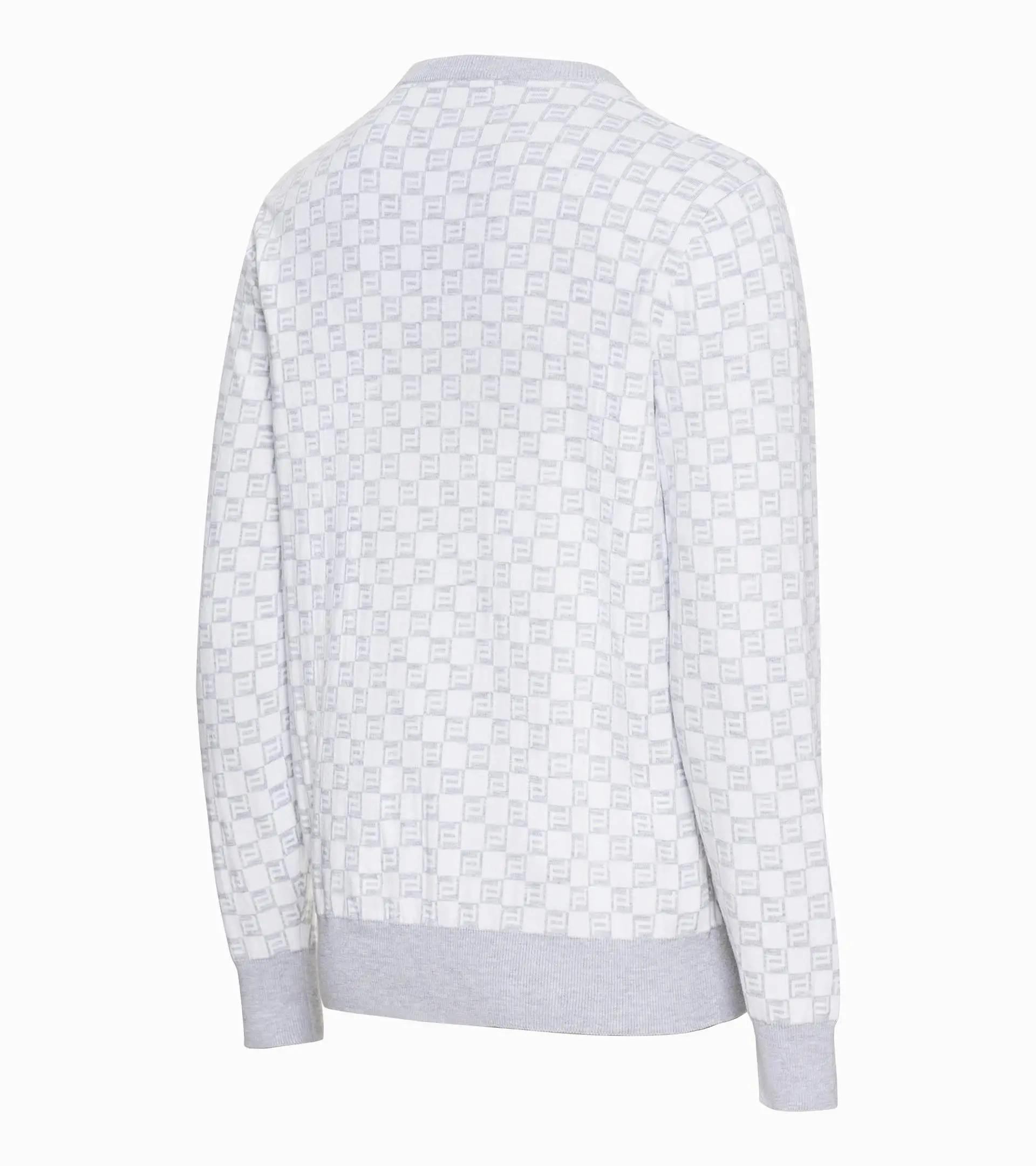 Louis Vuitton Grey Studio Jacquard Crewneck Sweater - The Lux Portal