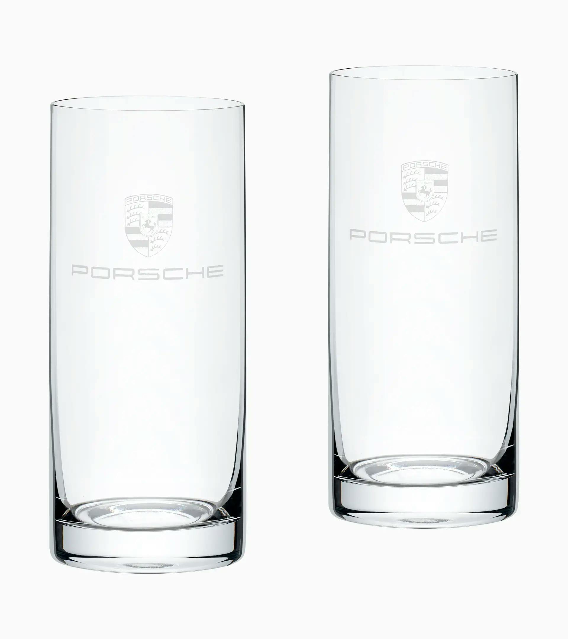 Set of 2 highball crystal glasses