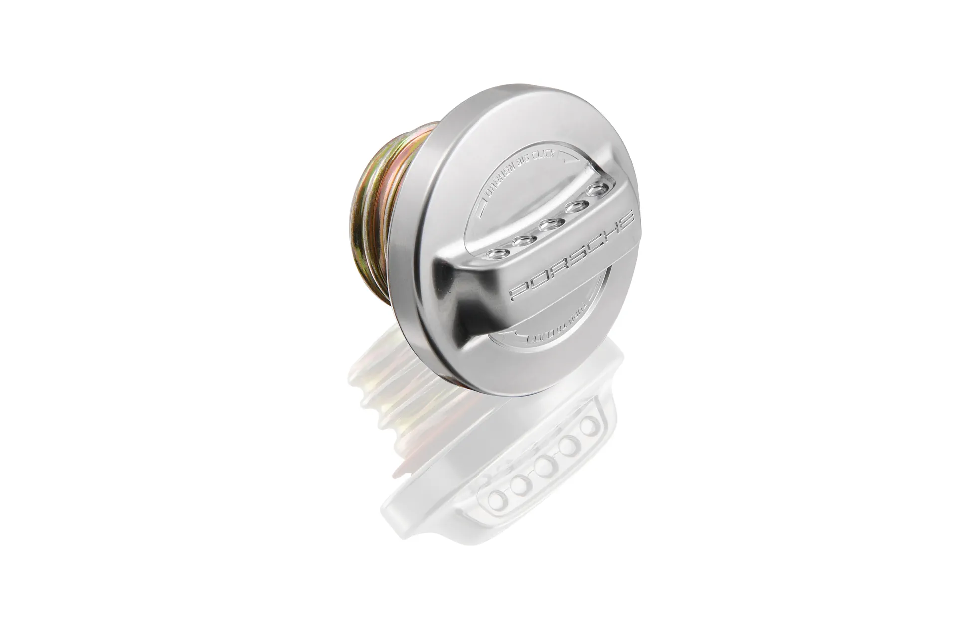 Fuel filler cap in aluminium look