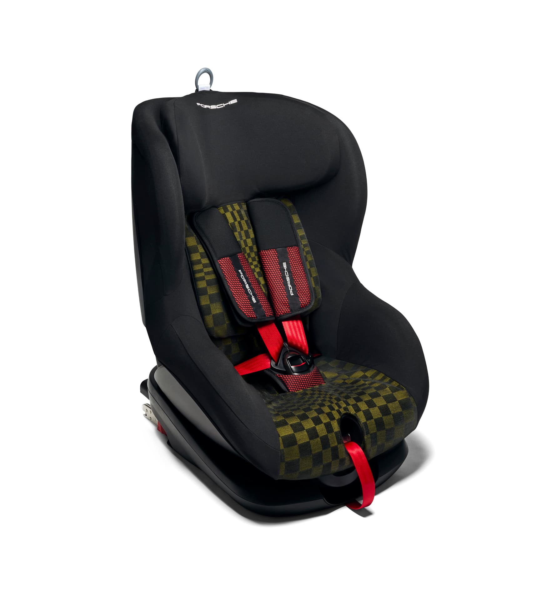 Housse de siège enfant Porsche Kid Seat i-Size Heritage Pascha Noir/Olive Neo