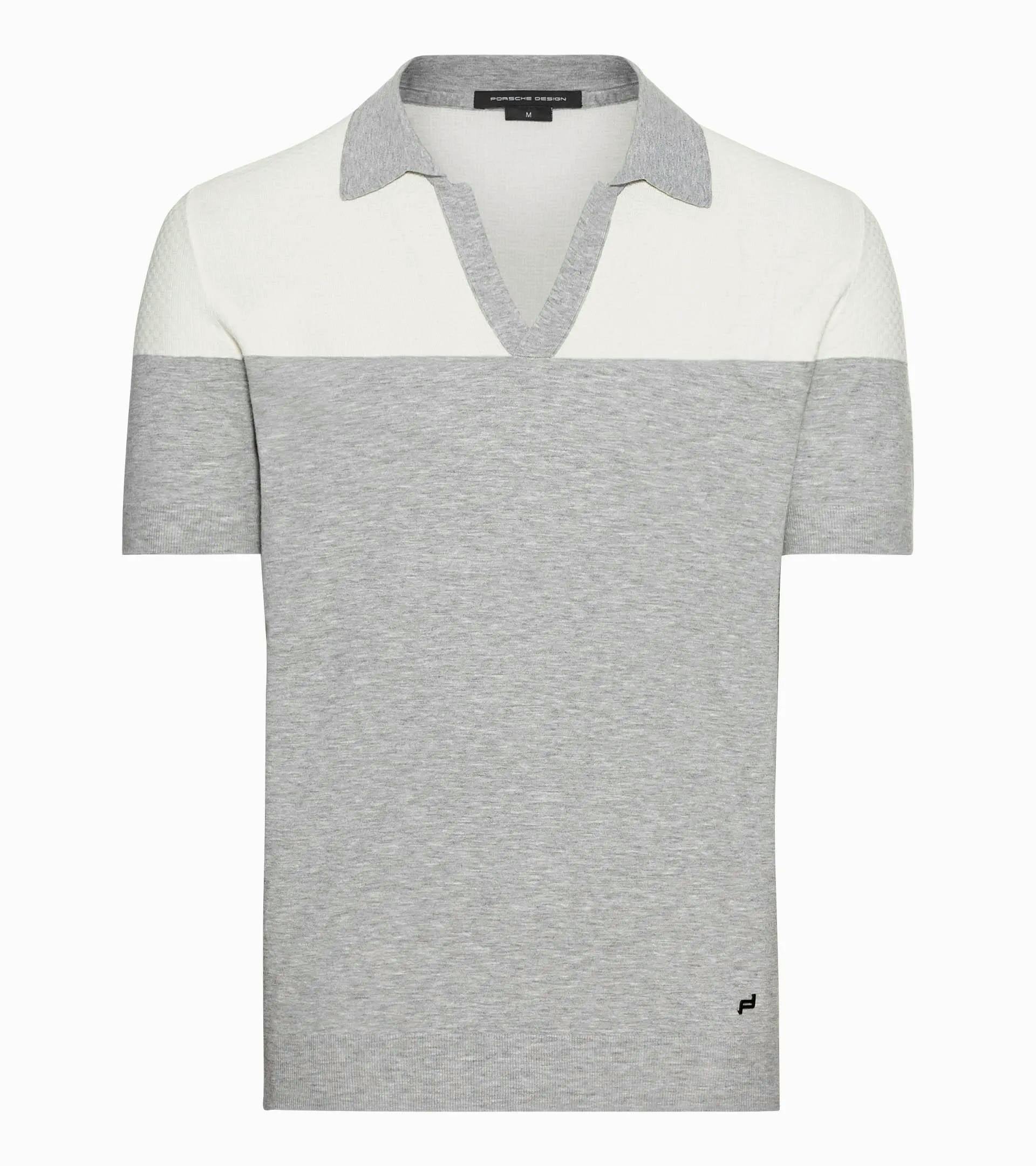Bi-Colour Structured Knitted Polo 1