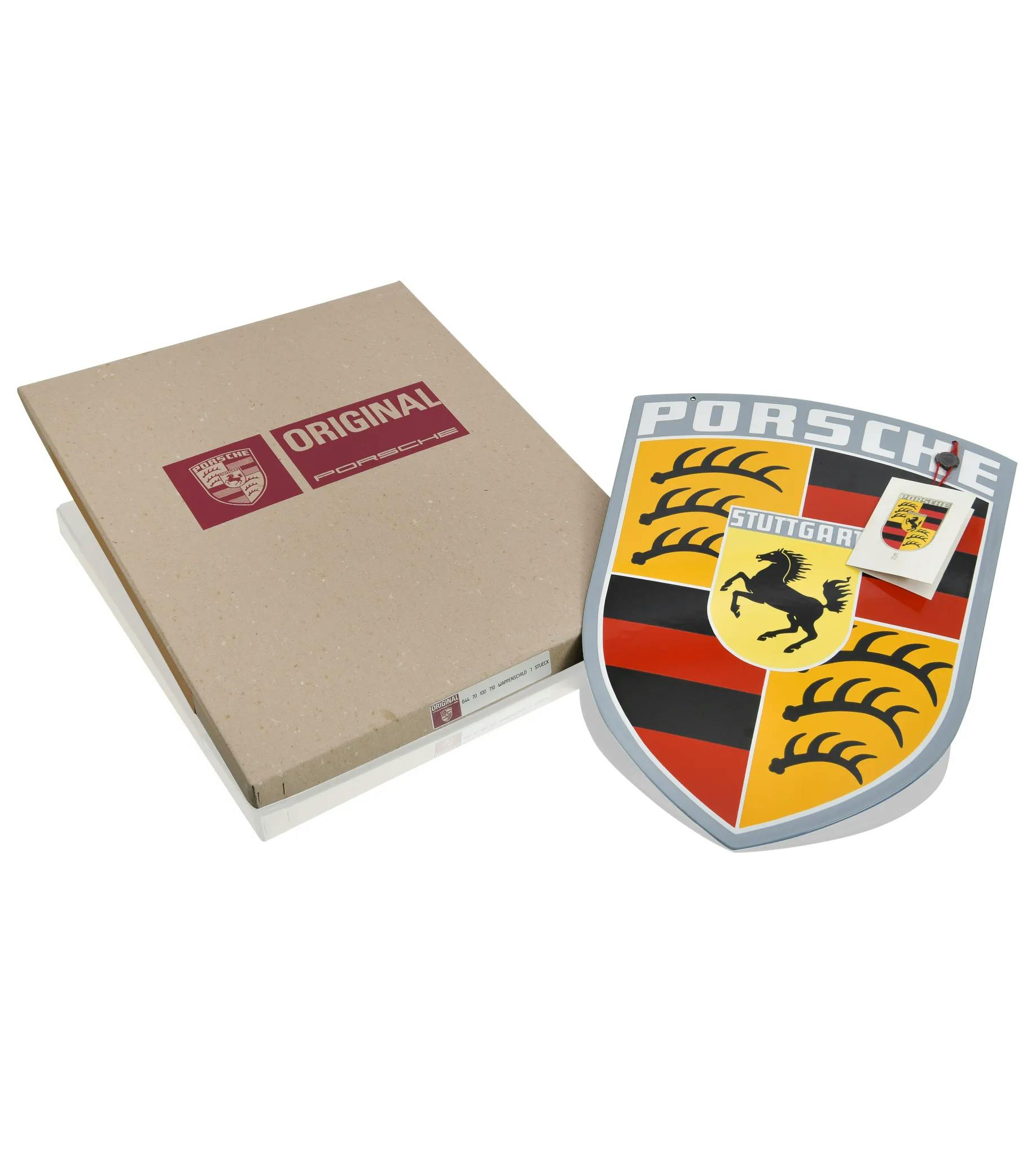 Emailleschild - Porsche Wappen 1
