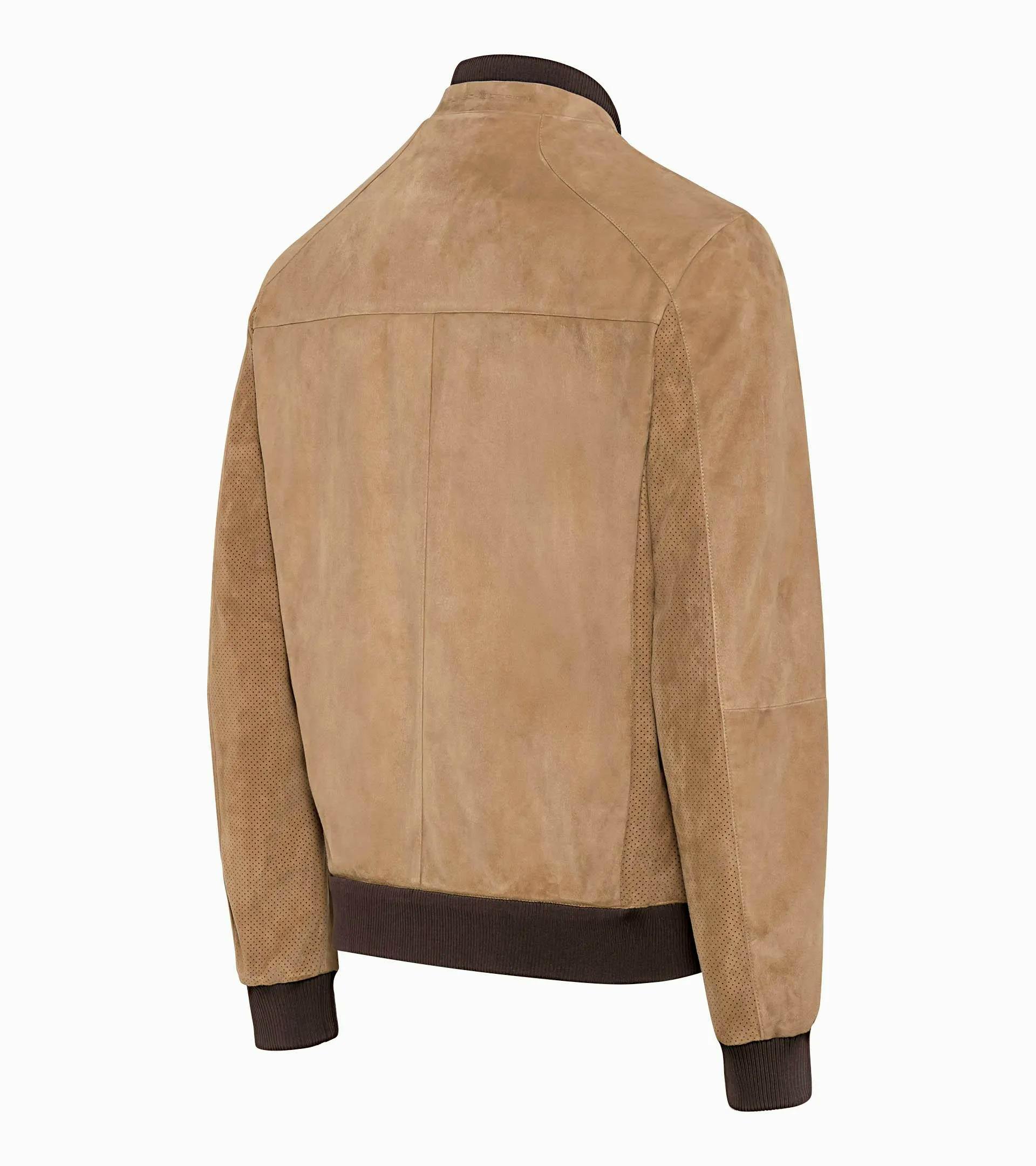 Perforated Goat Suede Leather Jacket 2