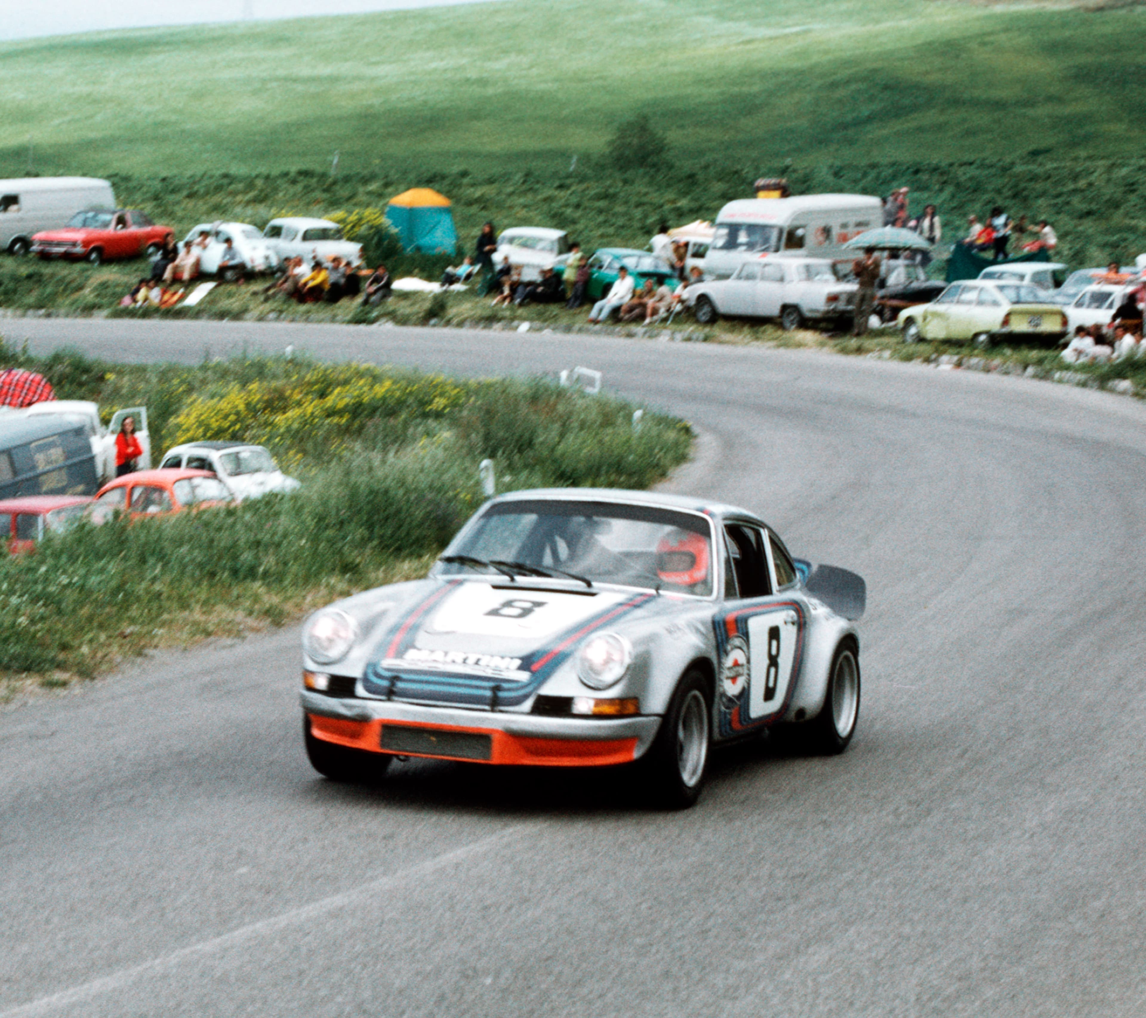 Porsche 911 Carrera RSR 2.8 on historical racke track