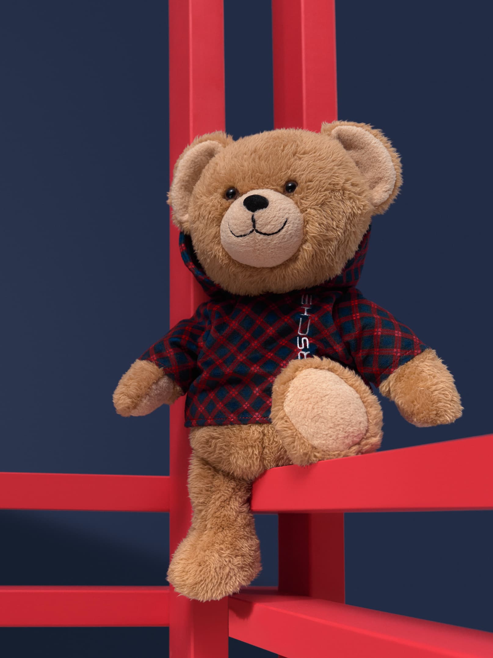 You can see a close up of a Porsche teddy in Turbo No. 1 look