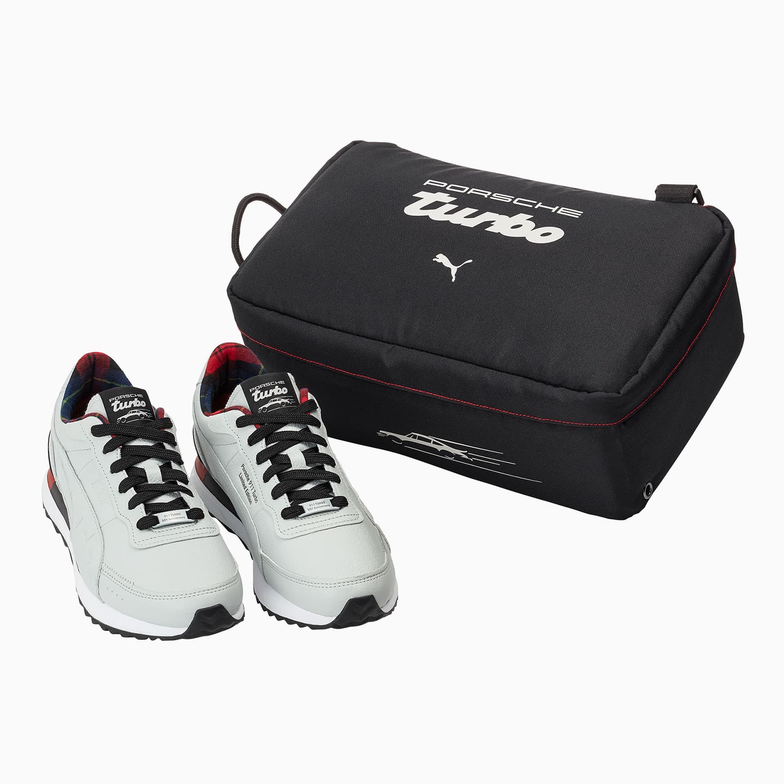 Light Grey 50Y Sneaker next to the black packaging