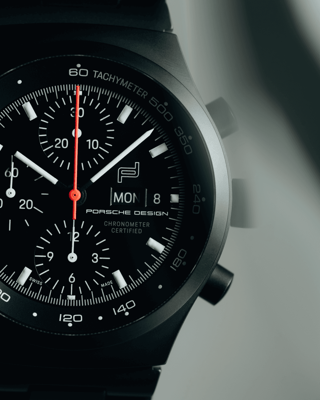 Detail Shot of Chronograph 1 - 1975 All Titanium Limited Edtion