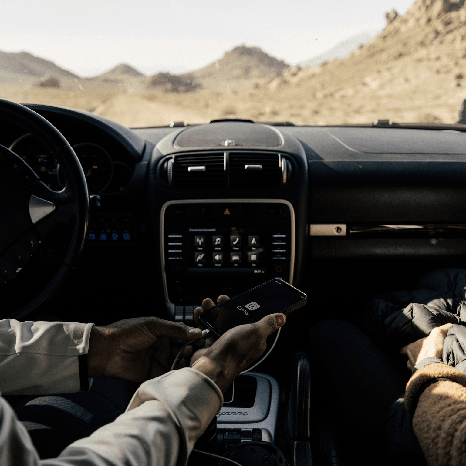 Two persons in a car