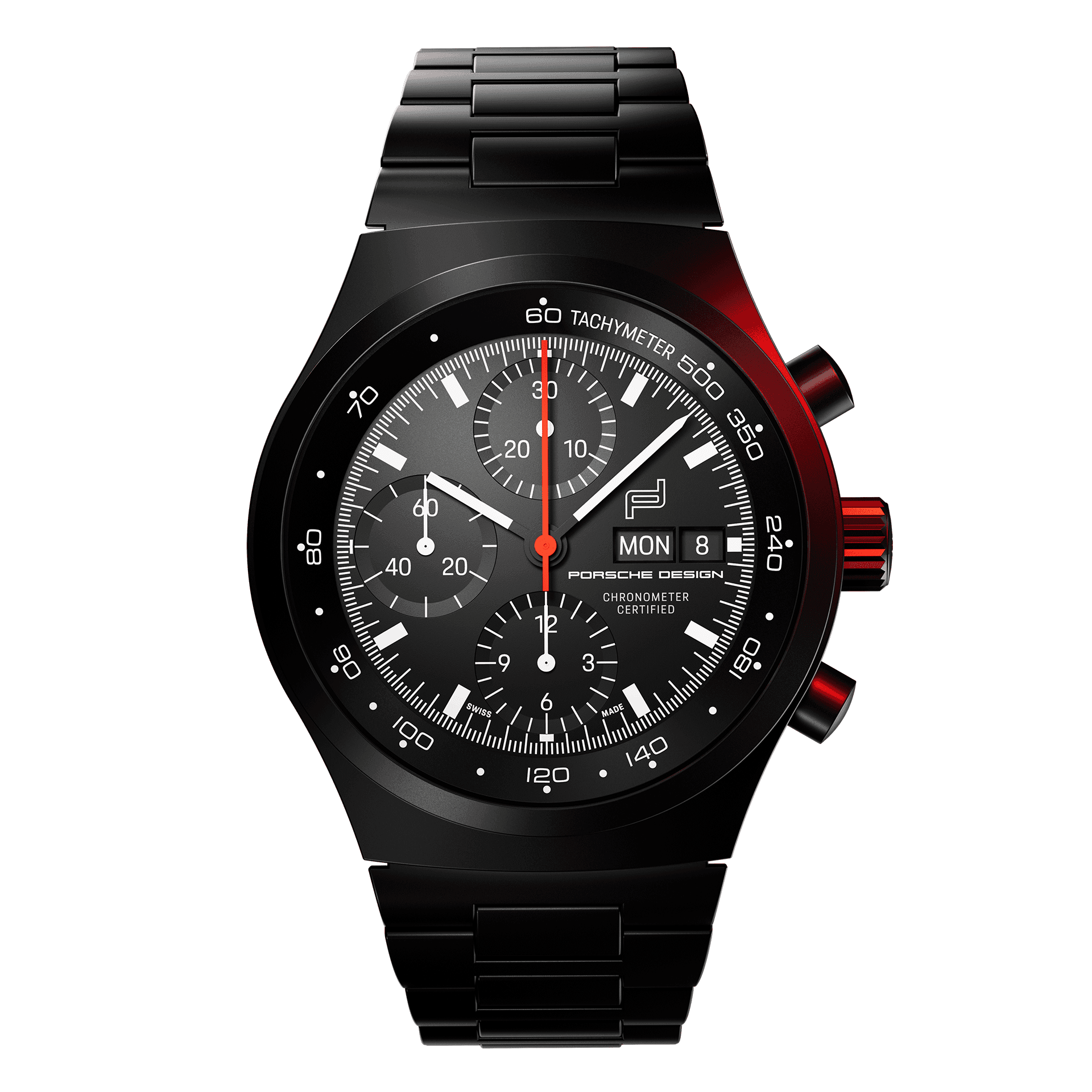 Chronograph 1 – All Black, numerowana edycja, widok z góry