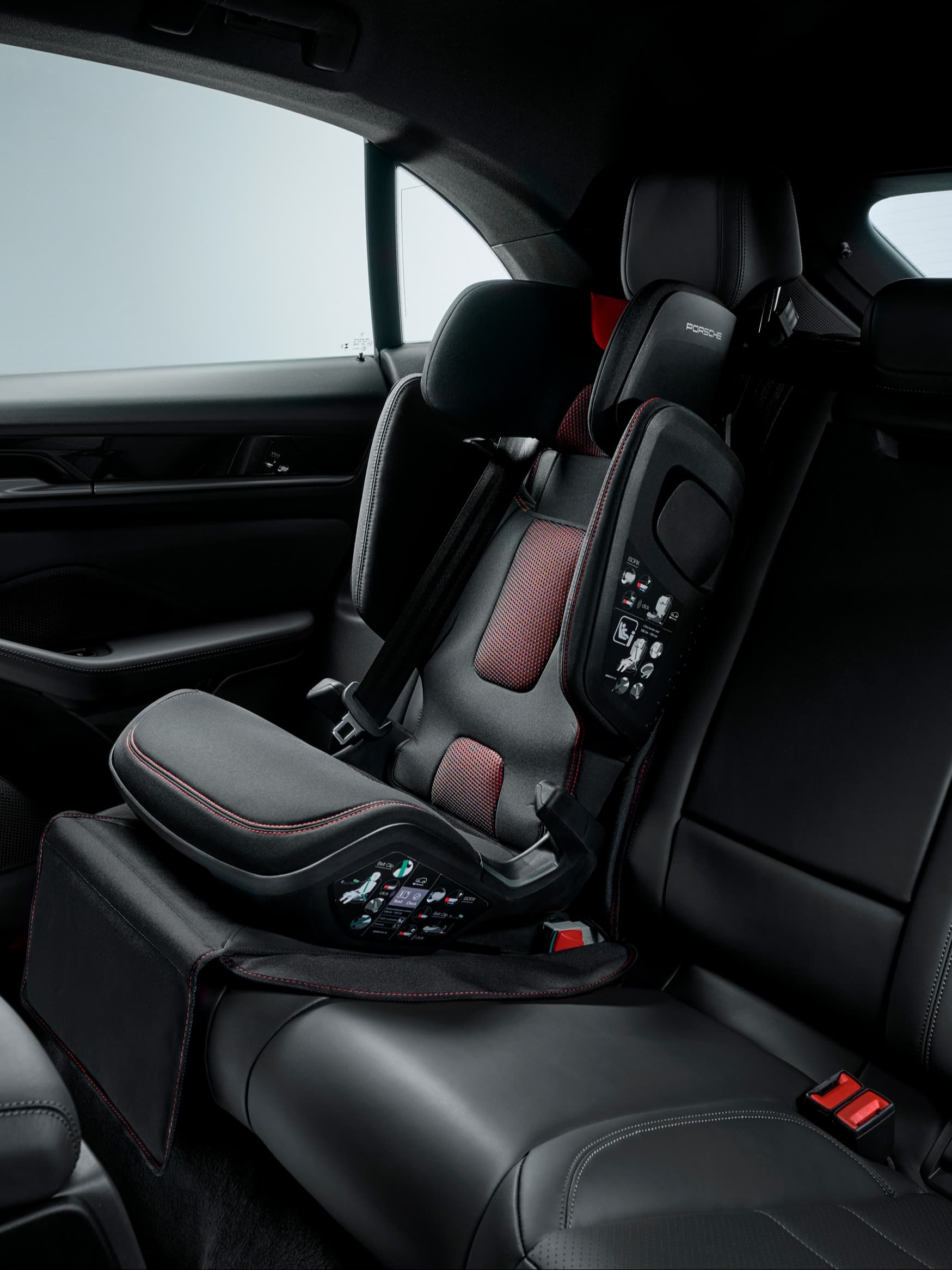 You can see a child seat in a car