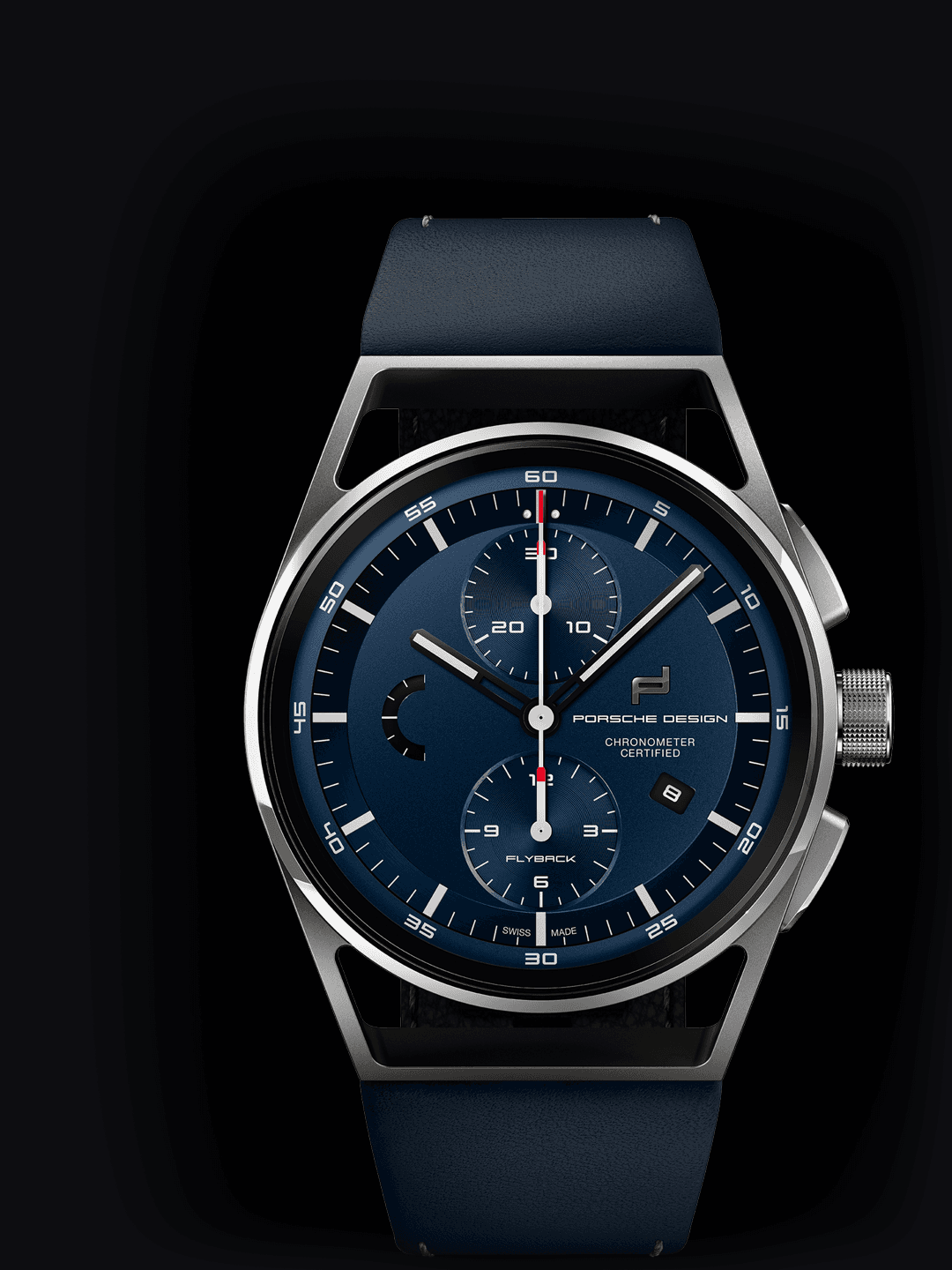 Top view of a Sport Chrono Subsecond 42 from Porsche Design