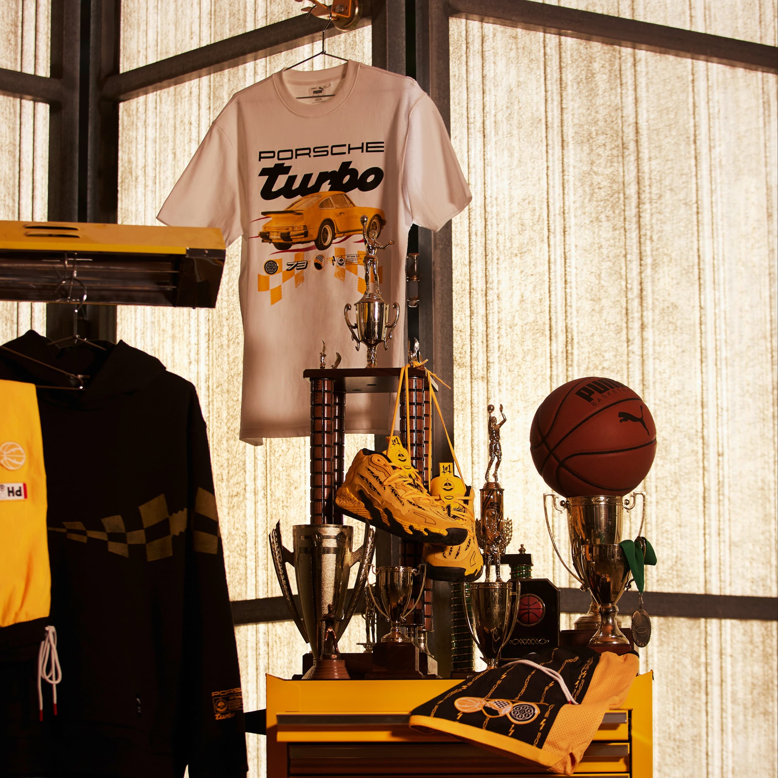 Porsche Puma collection featured in garage