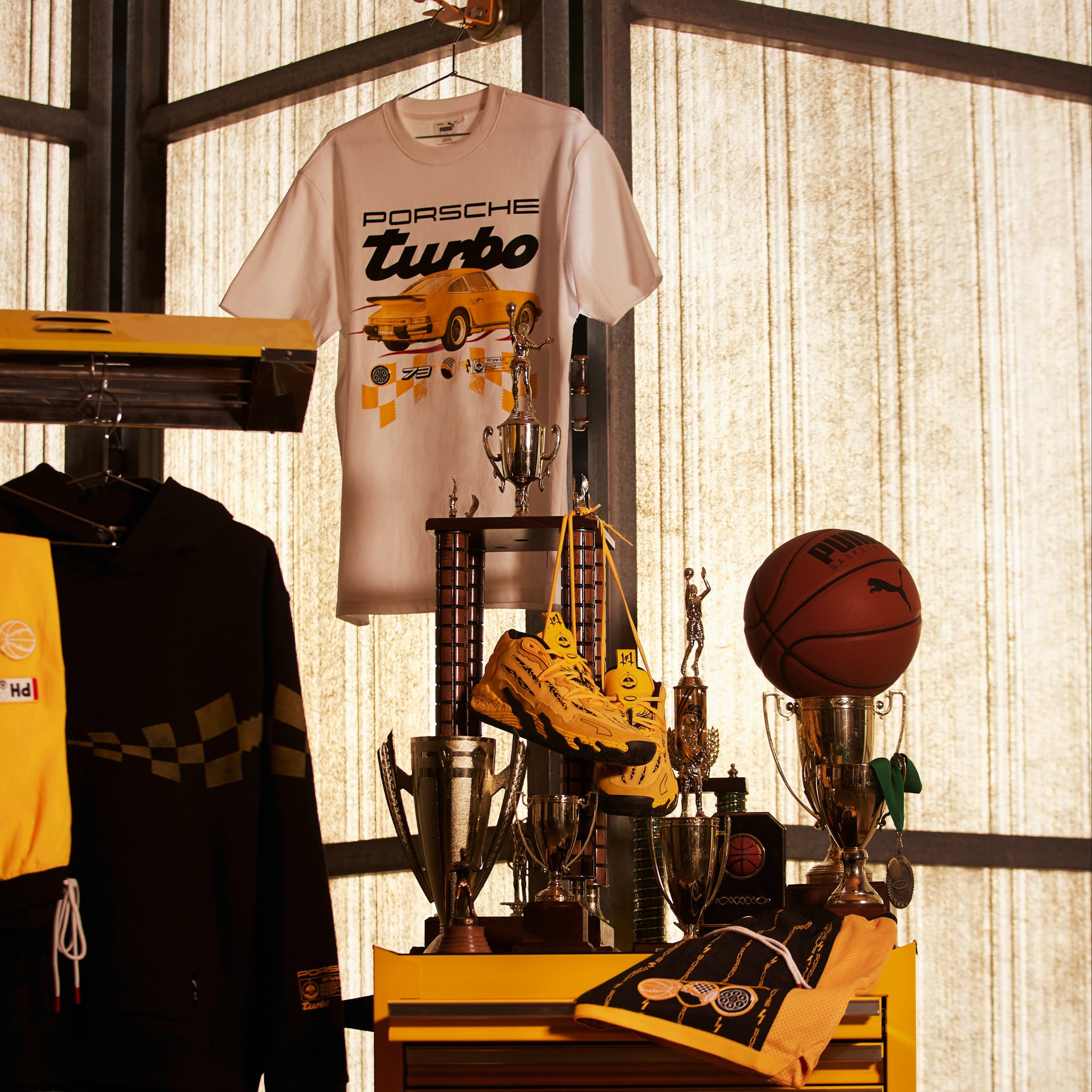 Porsche Puma collection featured in garage 