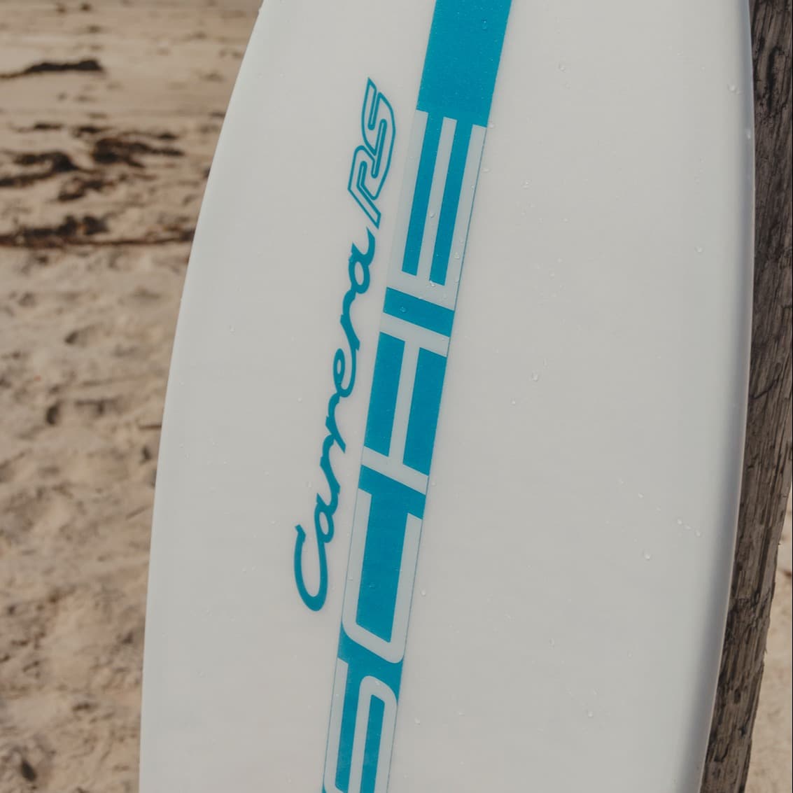 White and Blue Surfboard
