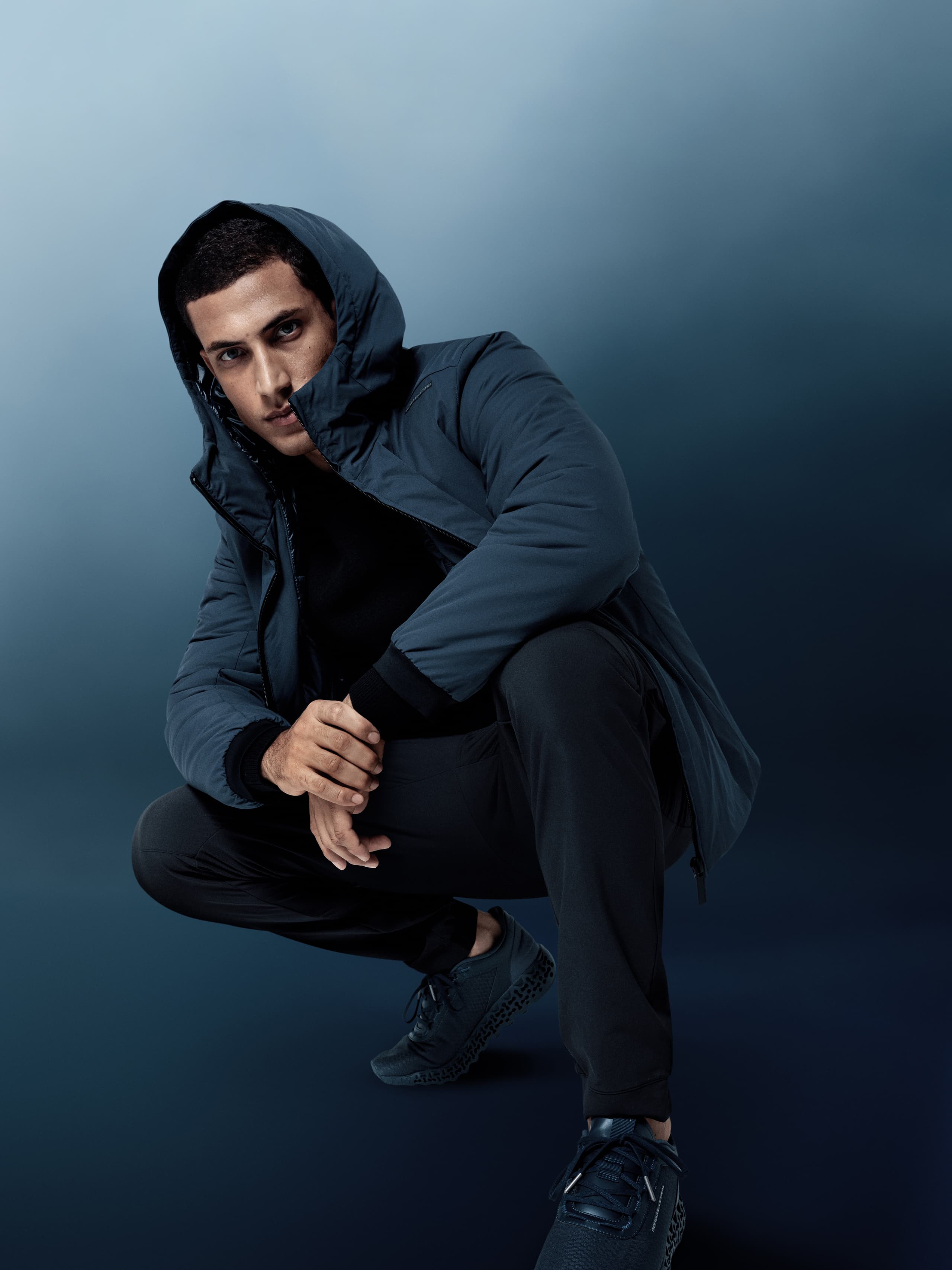 Man wearing a Porsche Design leather jacket