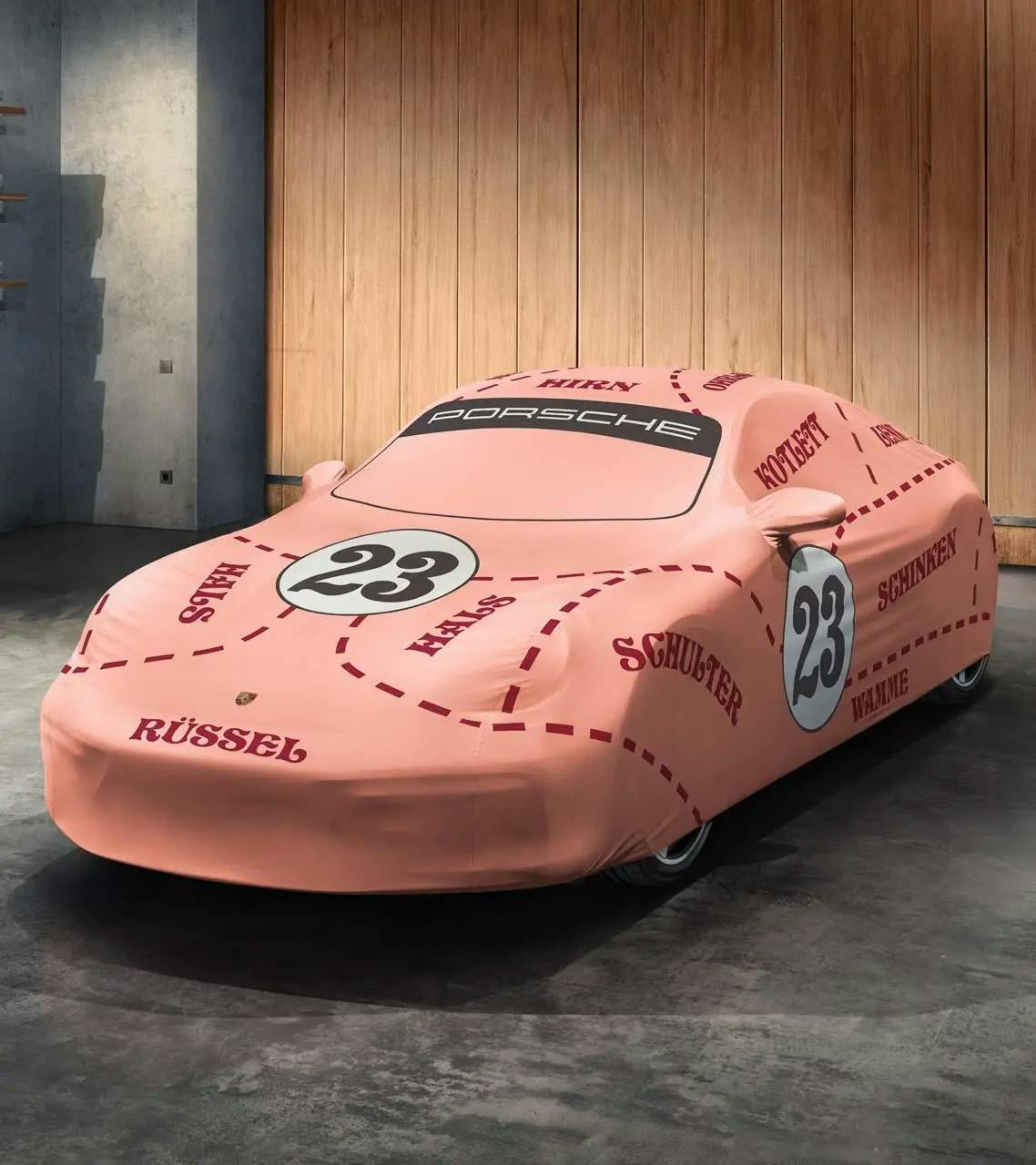 Indoor car cover "Pink Pig" design - 911 (992 Turbo) 1