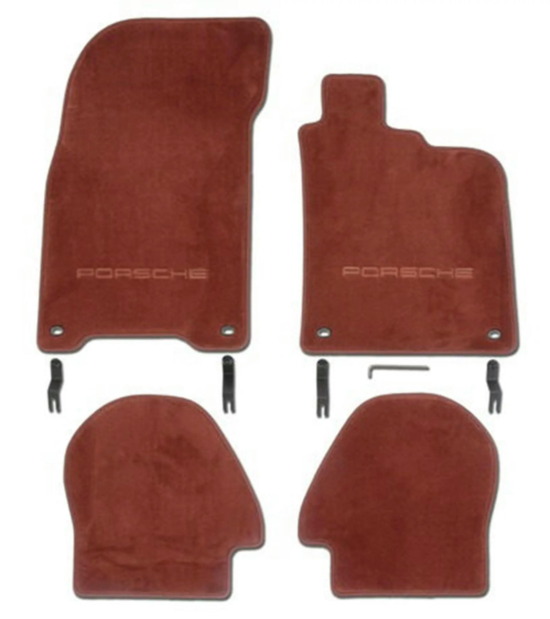 Floor mats in Chestnut Brown for right-hand drive vehicles for Porsche 964 and 993 1
