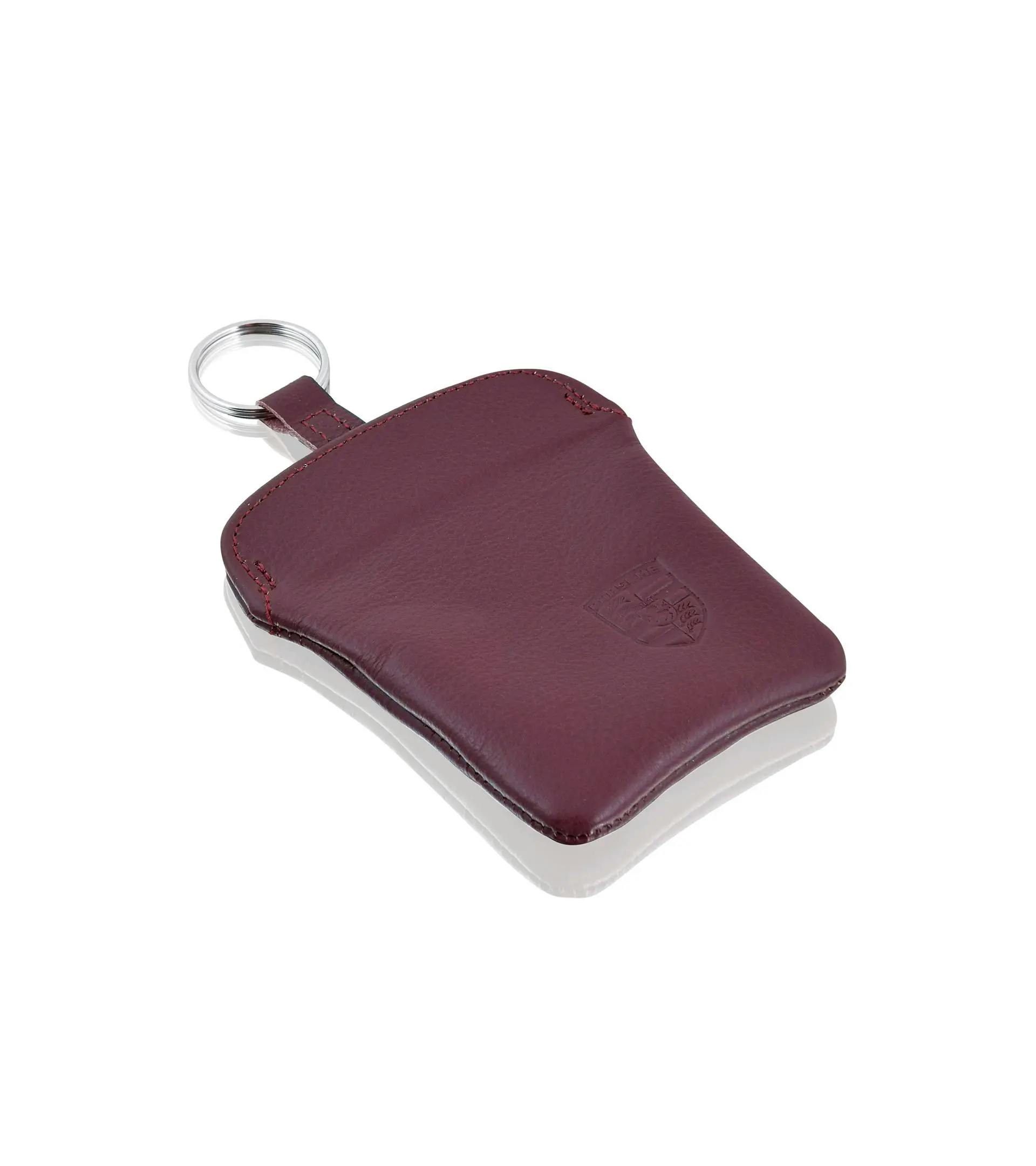 Leather key pouch in Burgundy 1