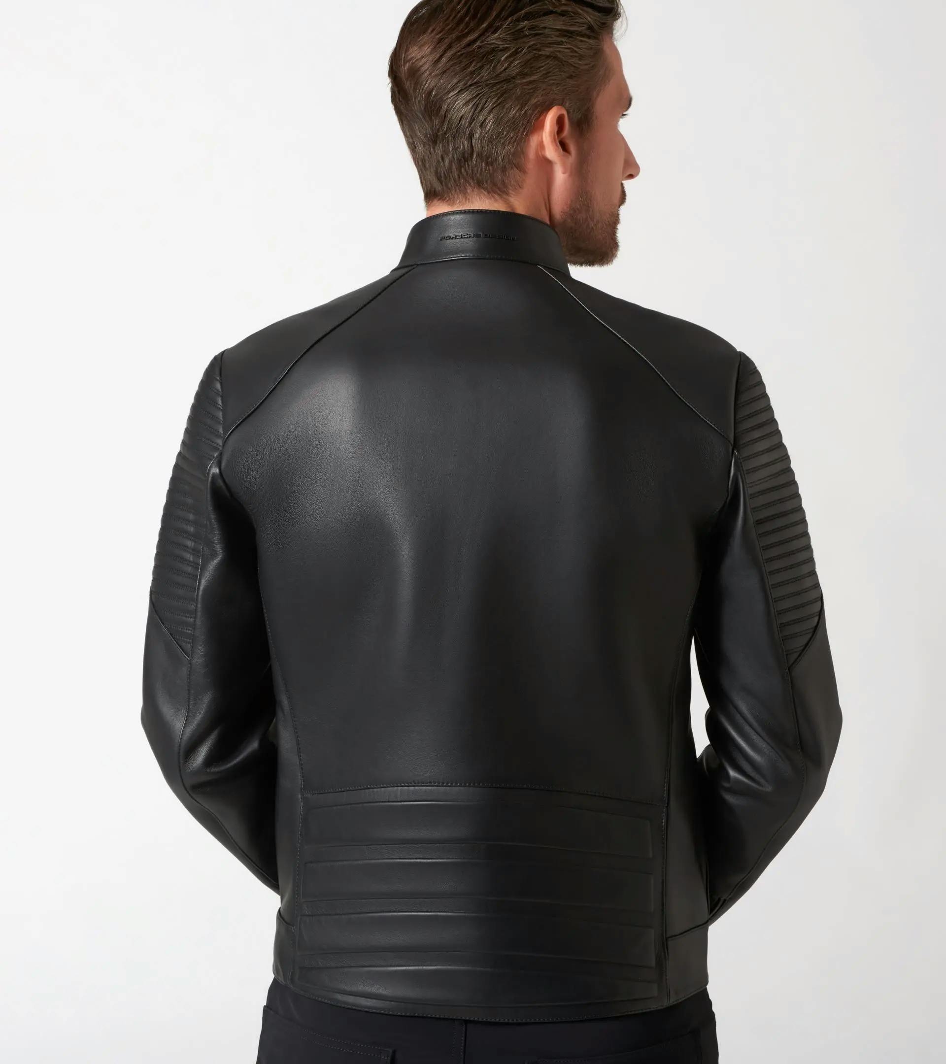 Asymmetric Zip MotoX Leather Jacket   PORSCHE SHOP