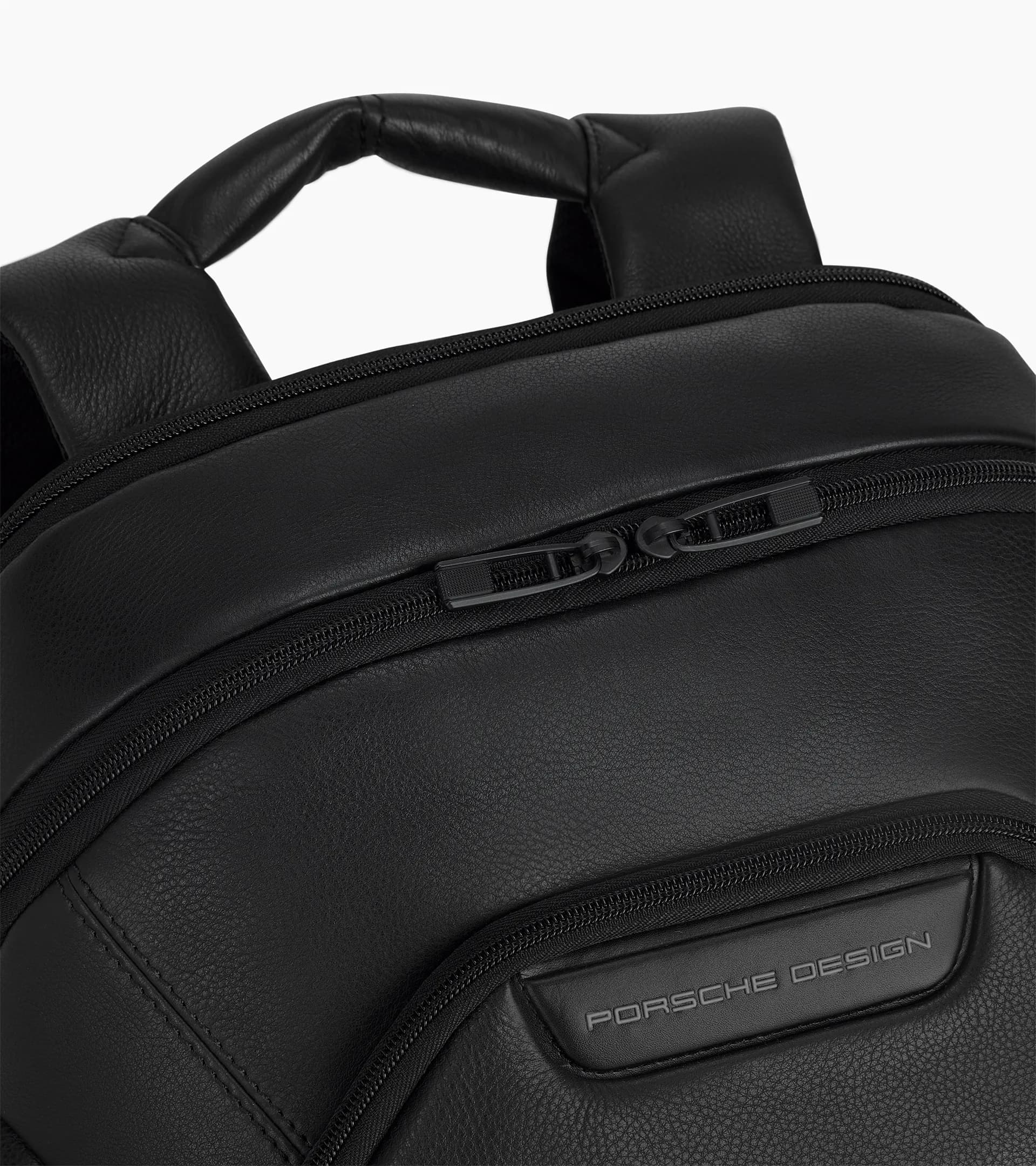 crosshatched leather backpack Herschel Retreat - Raven Crosshatch A secure zippered main closure protects your essentials Fletcher Knapsack