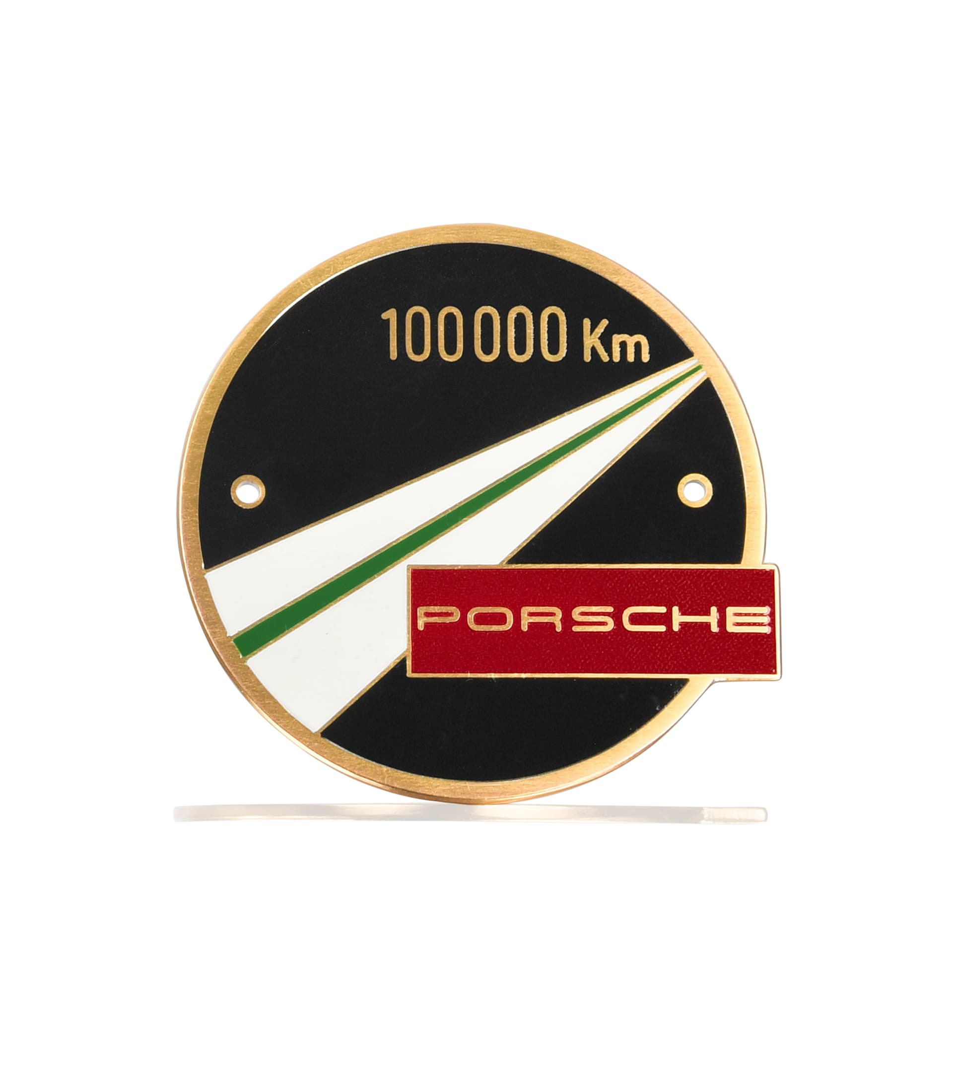 Porsche-plakett "100 000 km"